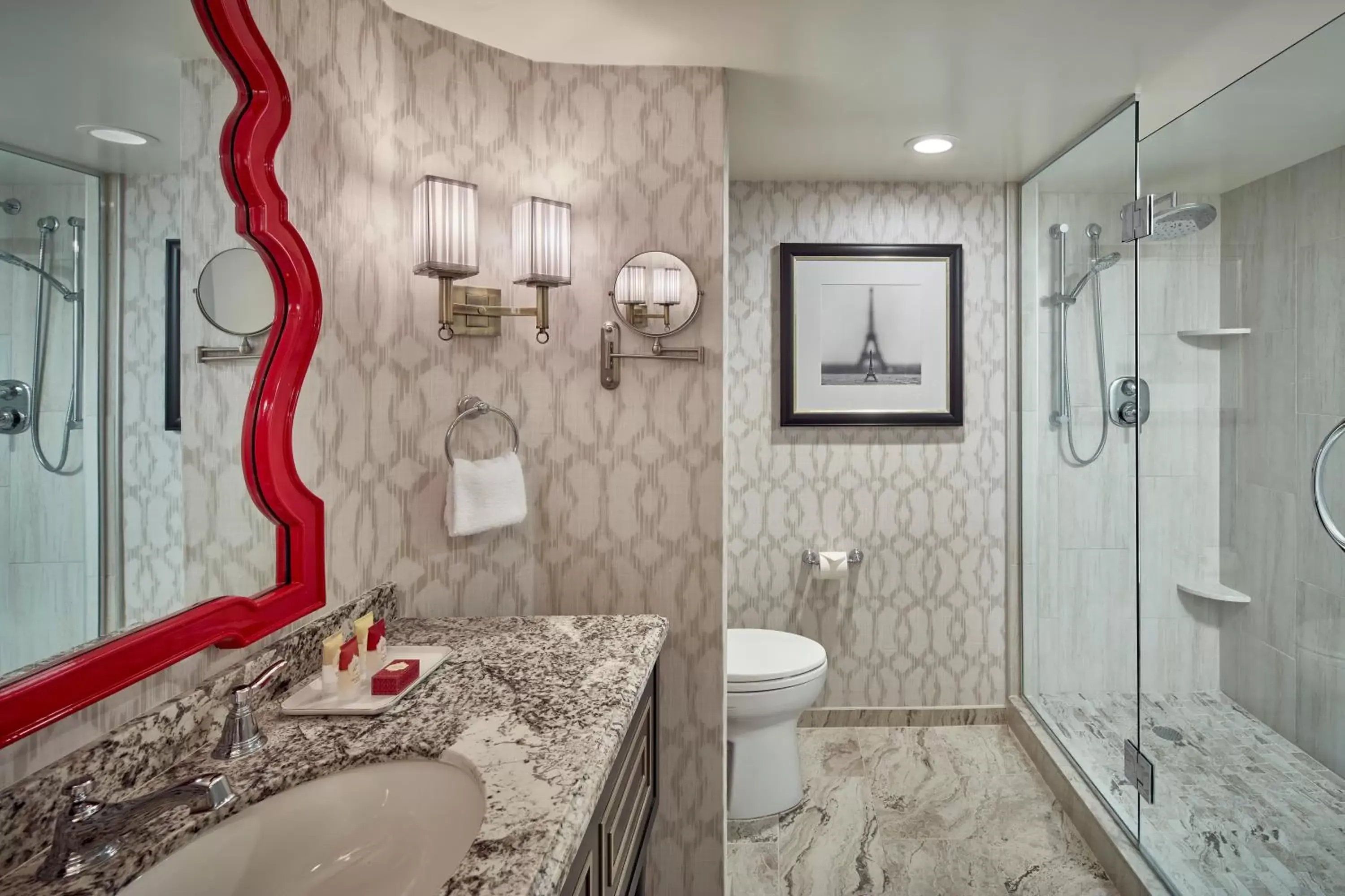 Shower, Bathroom in Paris Las Vegas Hotel & Casino