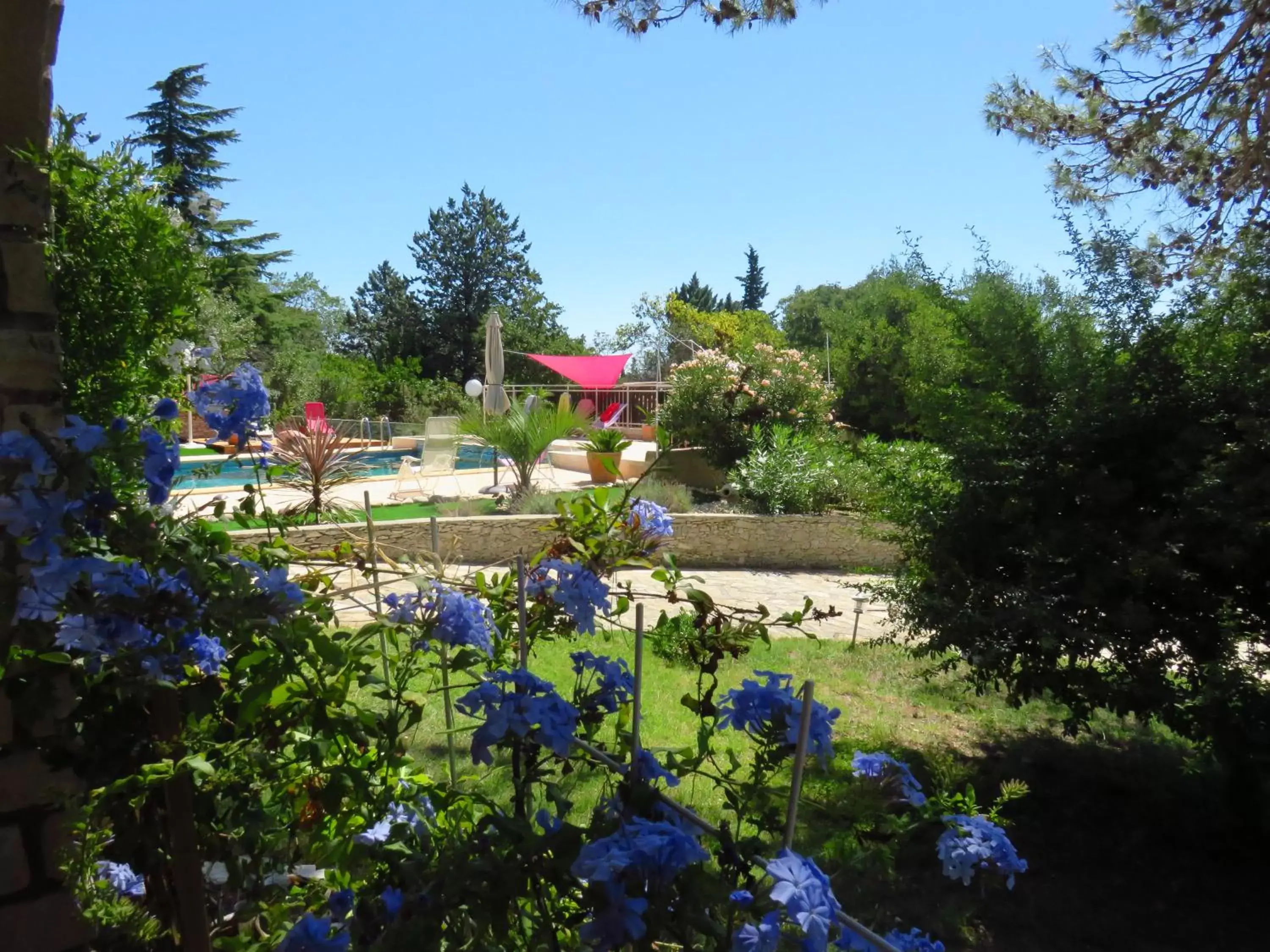 View (from property/room), Garden in Le Mas Des Cigales