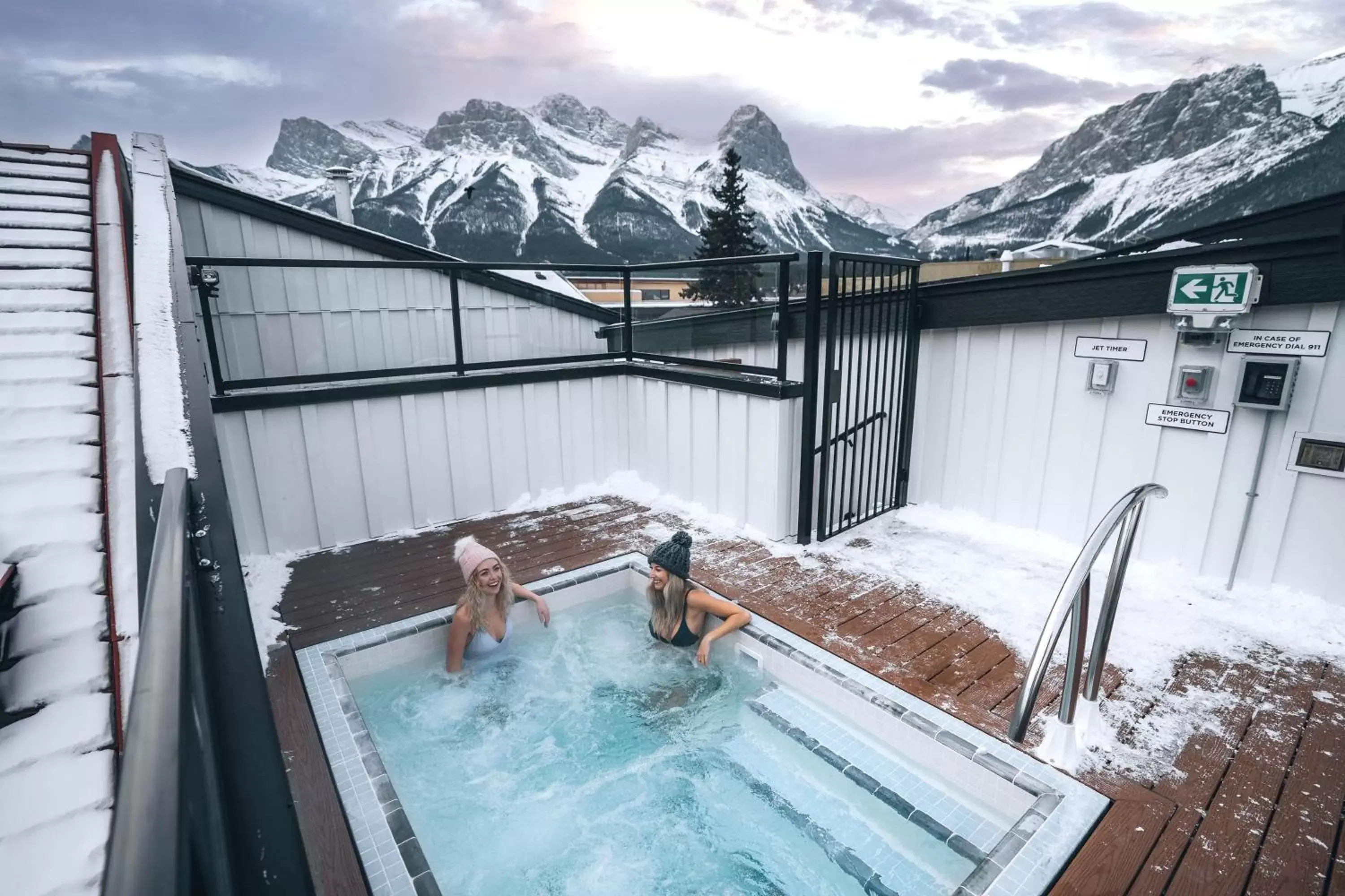 Hot Tub in Basecamp Suites Canmore