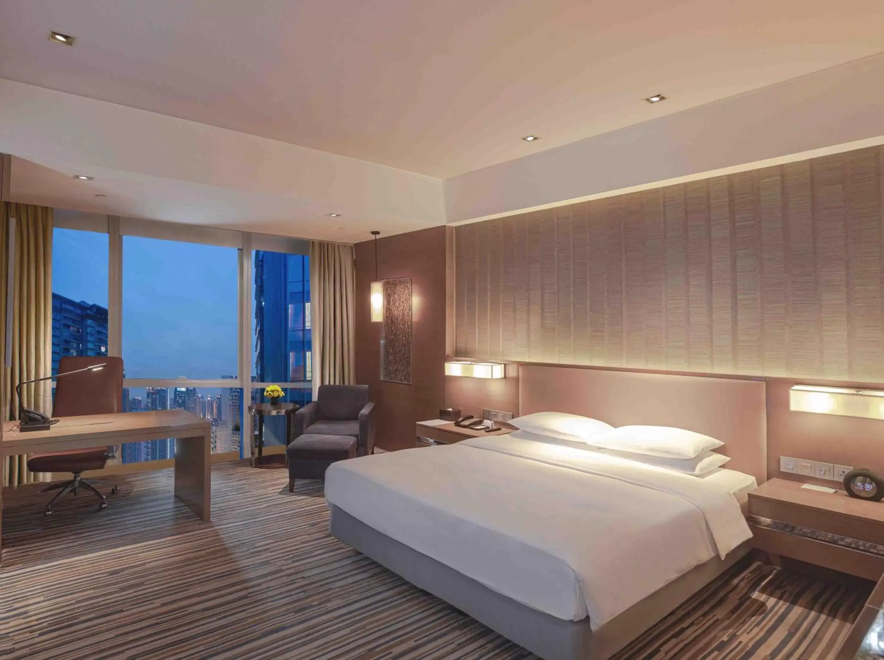Bed in Hyatt Regency Chongqing Hotel