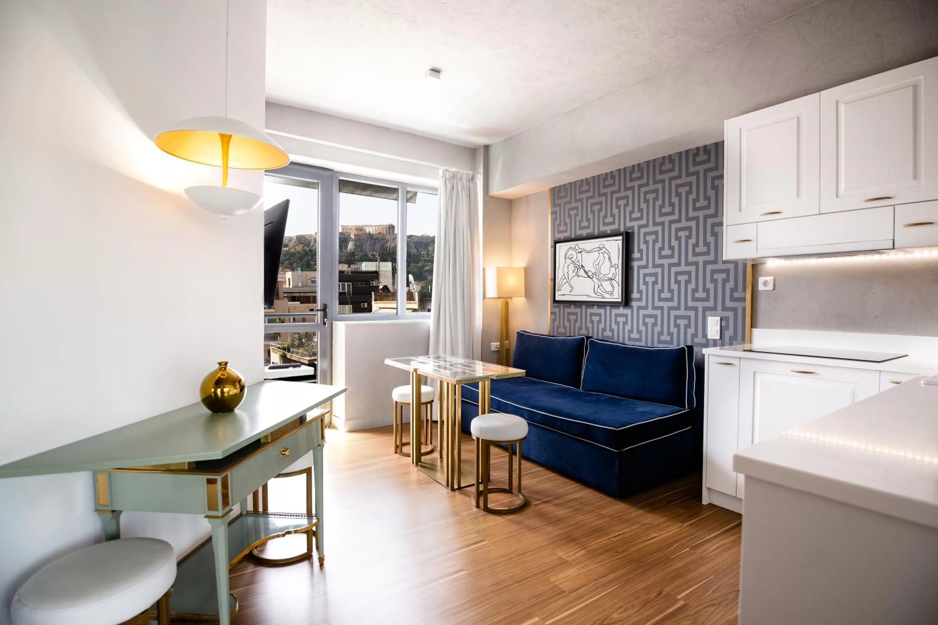 Kitchen or kitchenette in Downtown Athens Lofts - The Acropolis Observatory