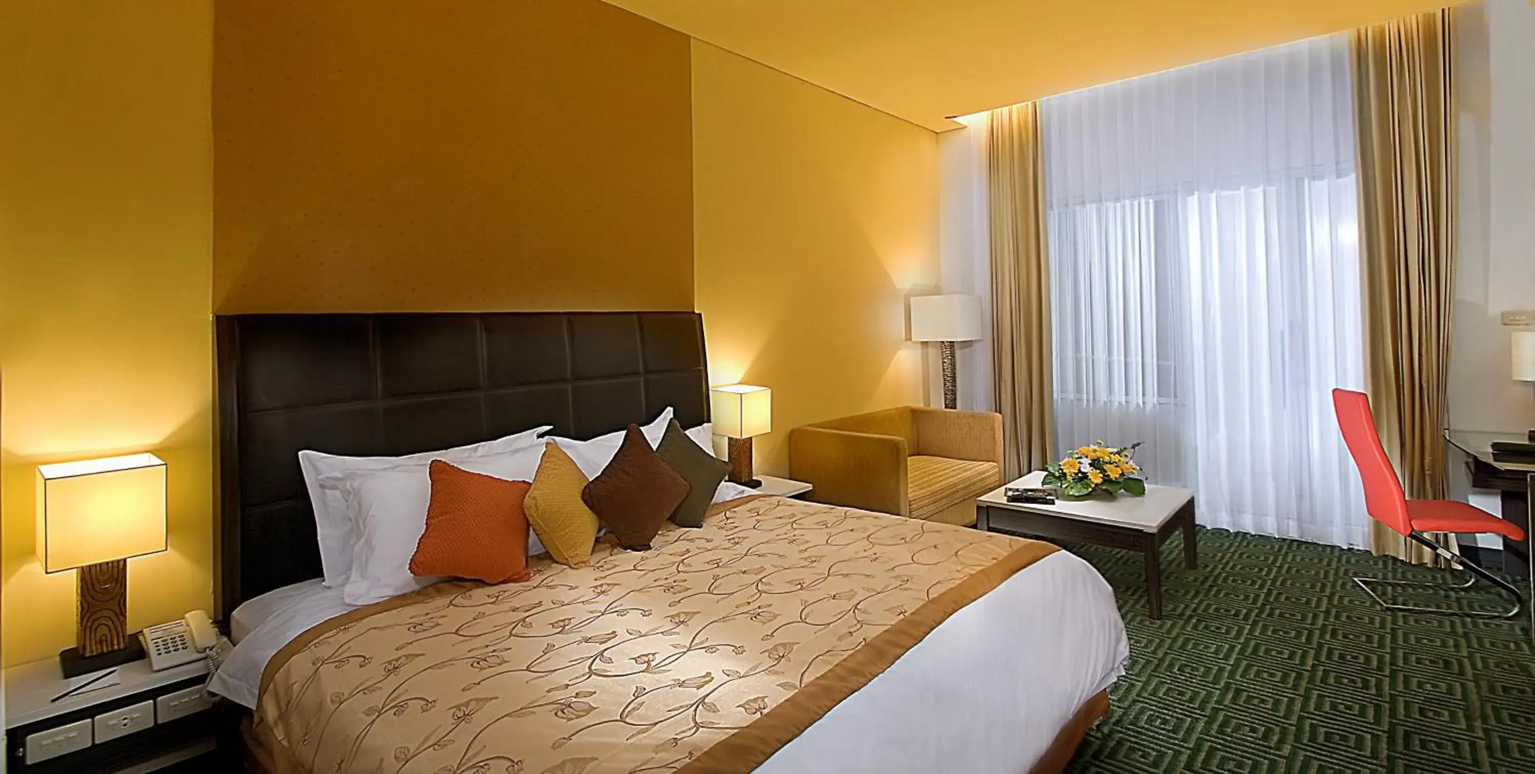 Photo of the whole room, Bed in Golden Flower Hotel