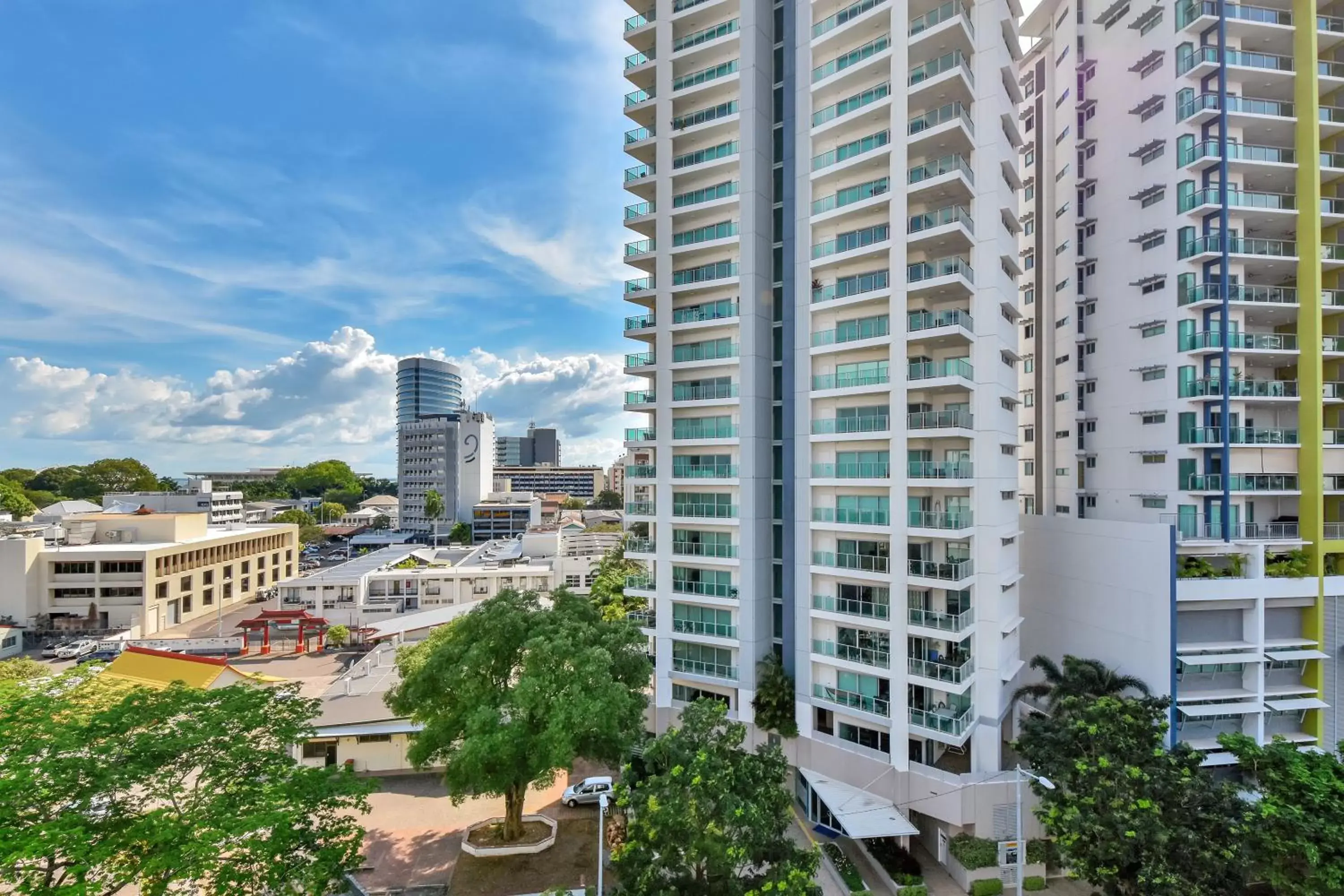 City view in Argus Apartments Darwin