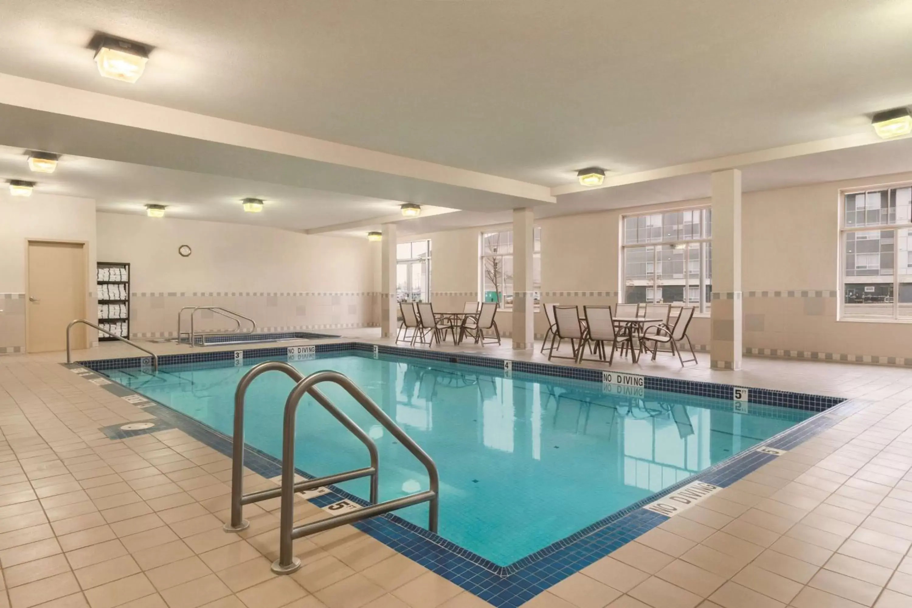 Pool view, Swimming Pool in Hampton Inn by Hilton Edmonton South