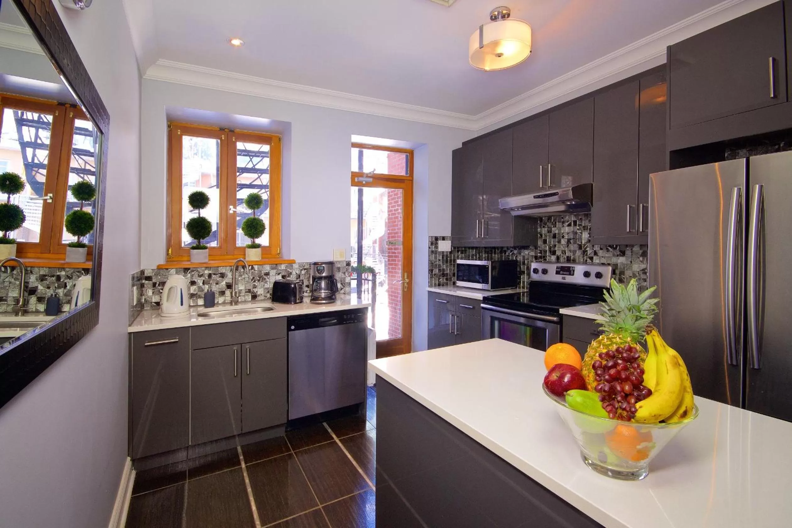 Kitchen or kitchenette in Auberge Les Bons Matins