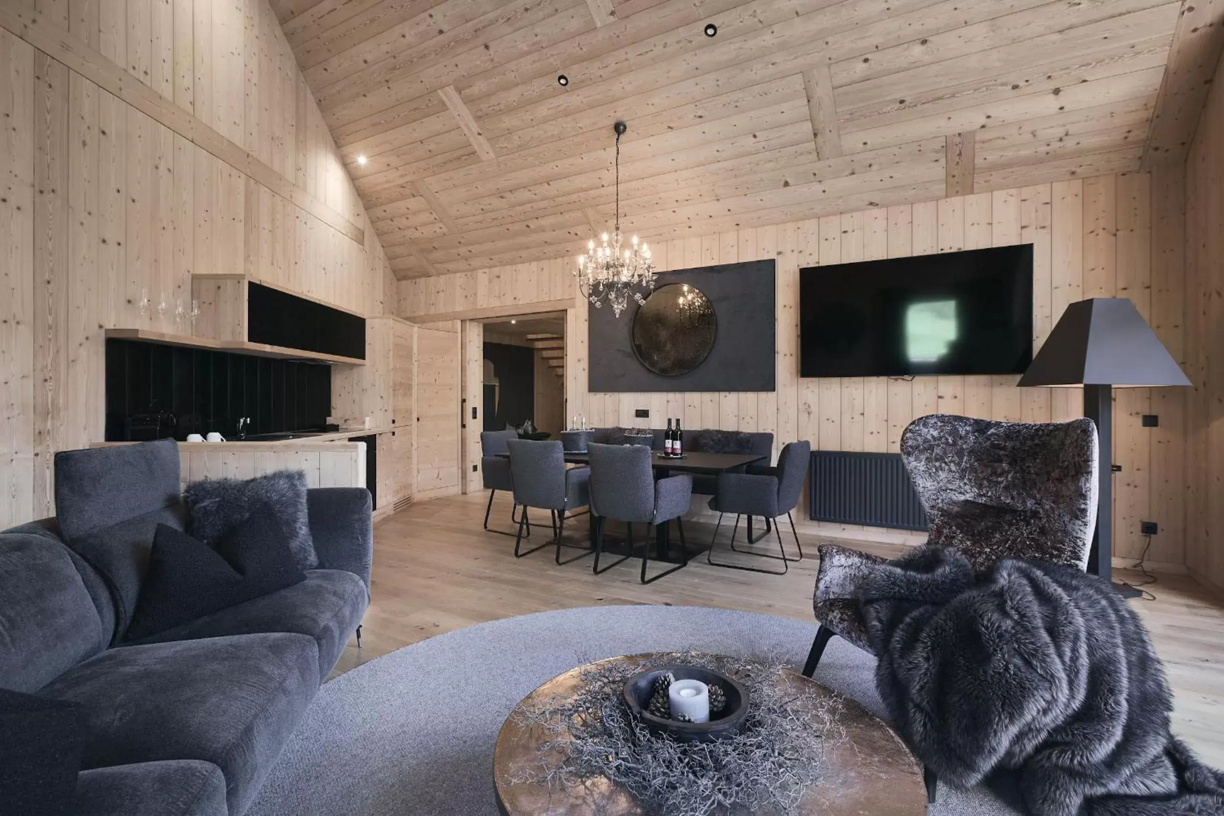 Living room, Lounge/Bar in Tenne Lodges
