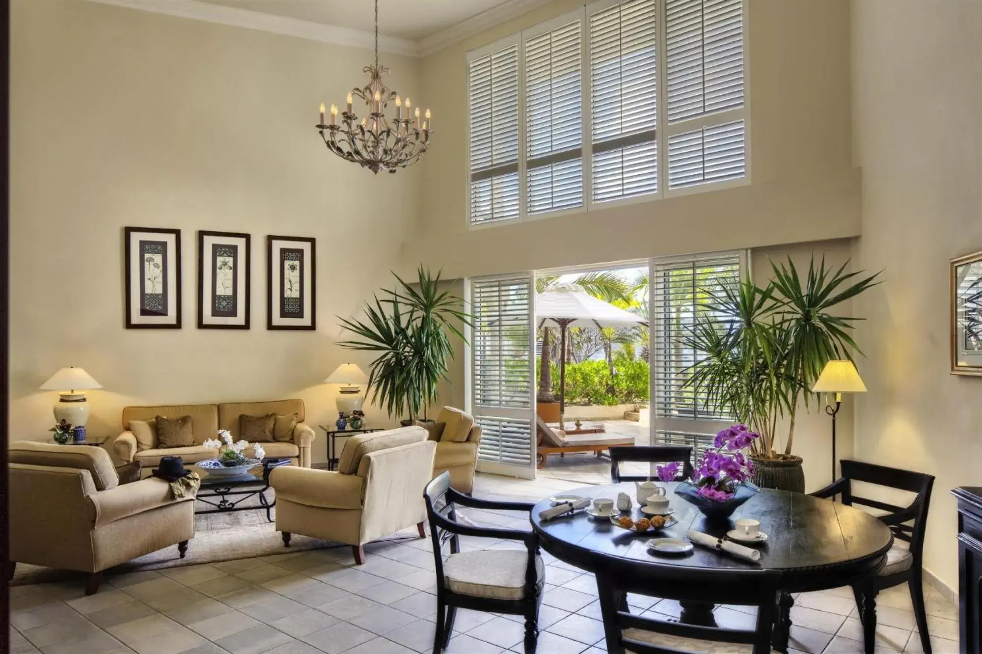 Living room in The Residence Mauritius Living room in The Residence Mauritius