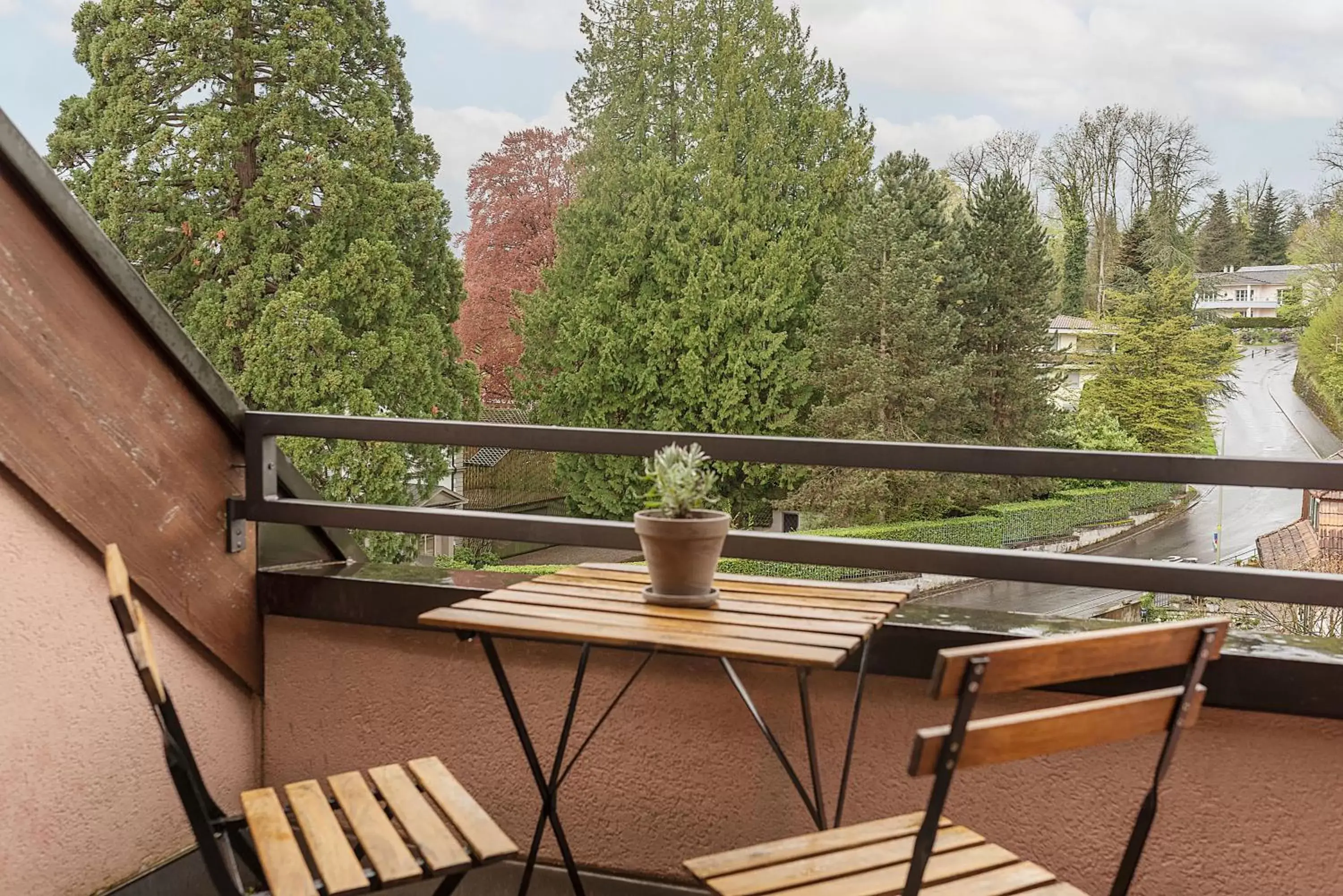 View (from property/room), Balcony/Terrace in Seehotel Kastanienbaum