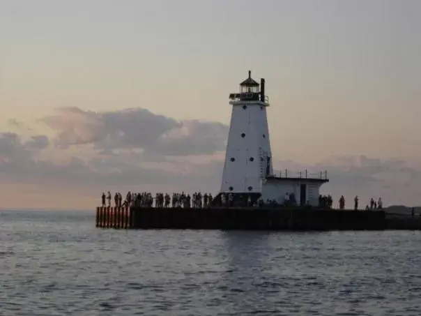 Beach in Ludington Pier House