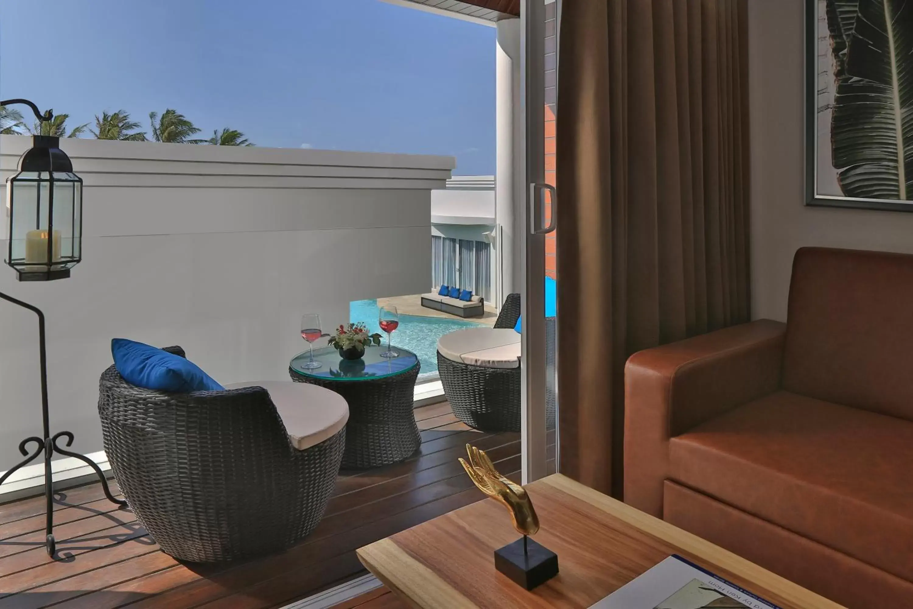 Balcony/Terrace, Seating Area in The Privilege Hotel Ezra Beach Club