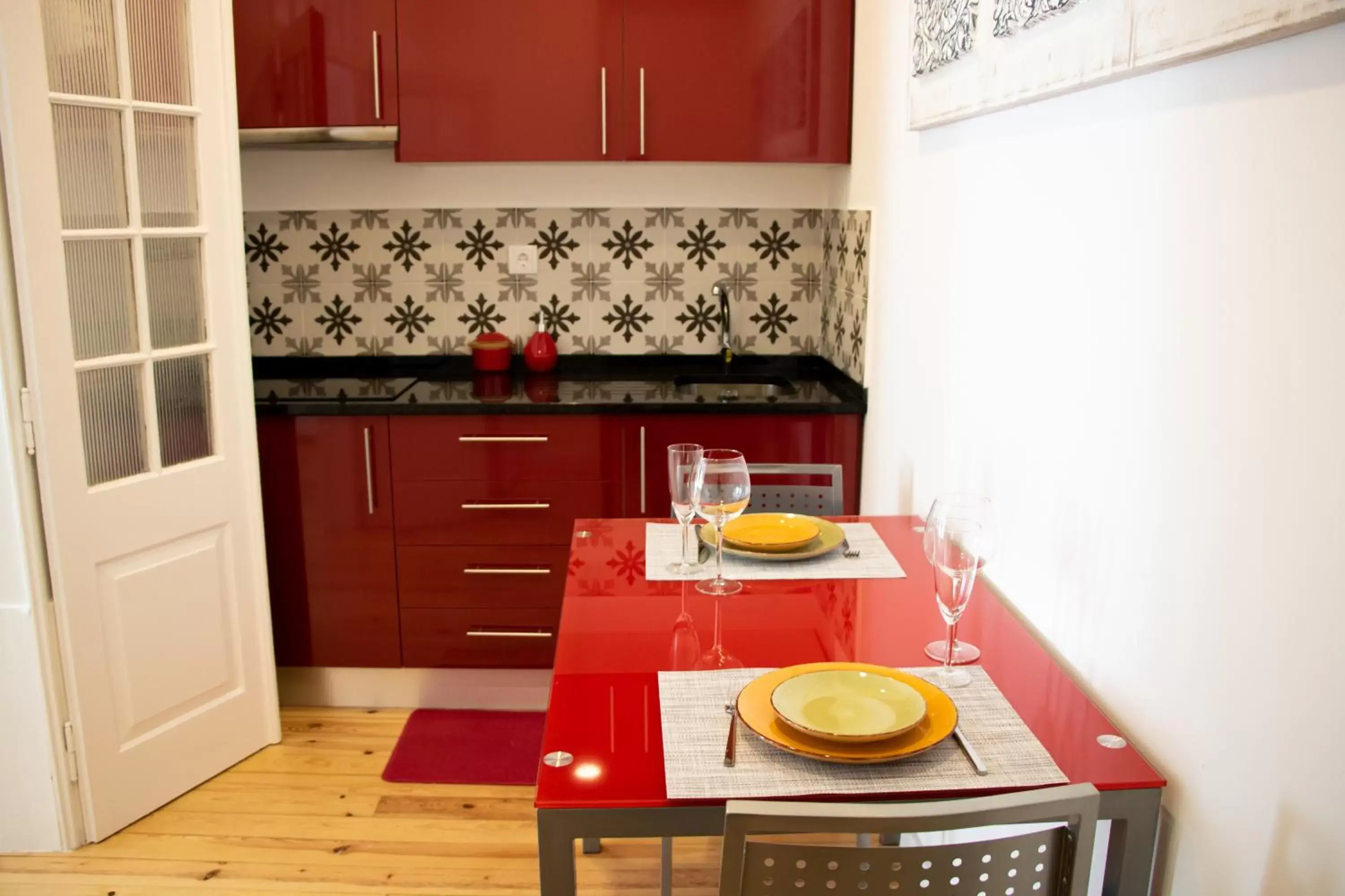 Kitchen/Kitchenette in Casa Saudade luxury rooms