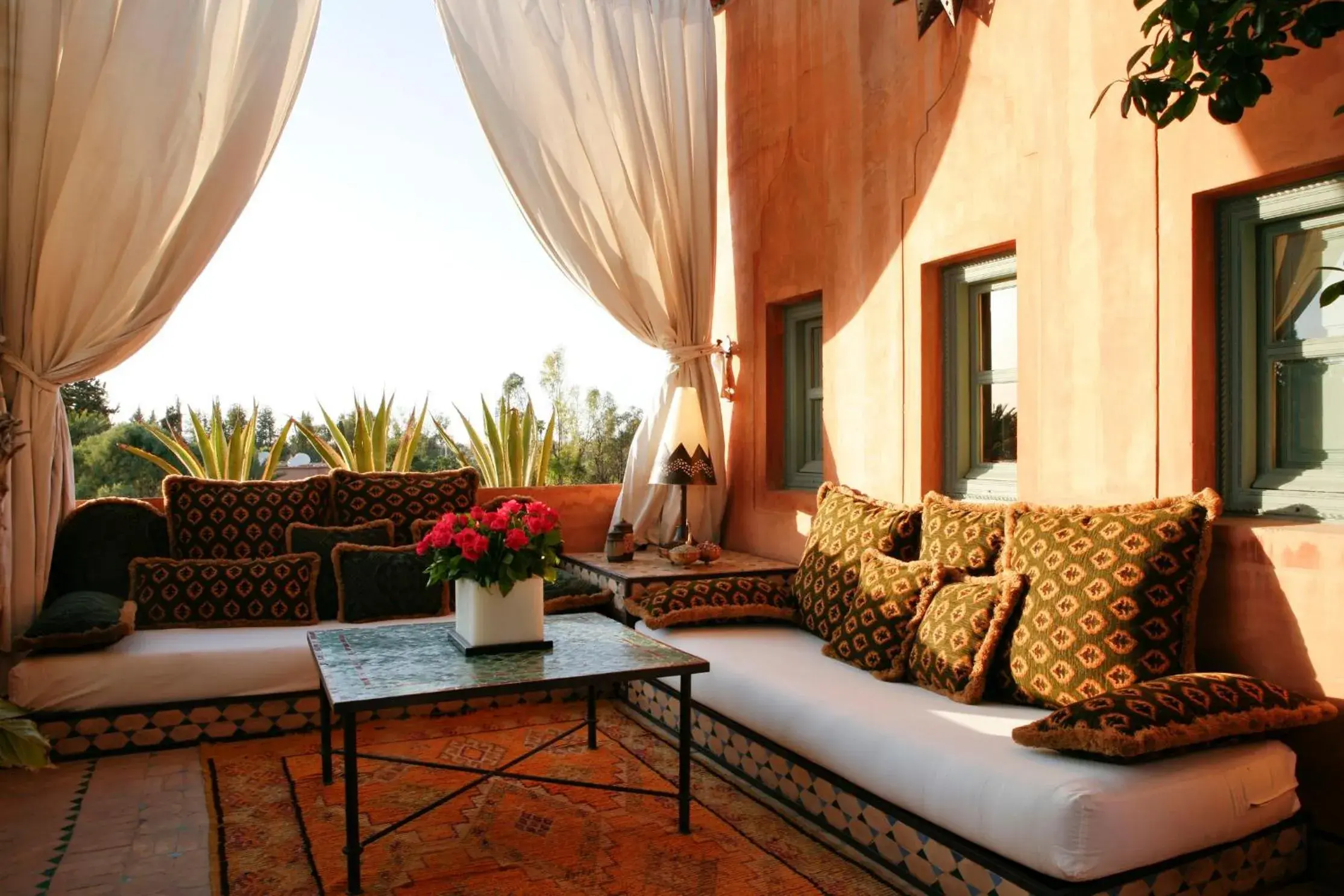 Balcony/Terrace, Seating Area in Dar Rhizlane, Palais Table d'hôtes & SPA