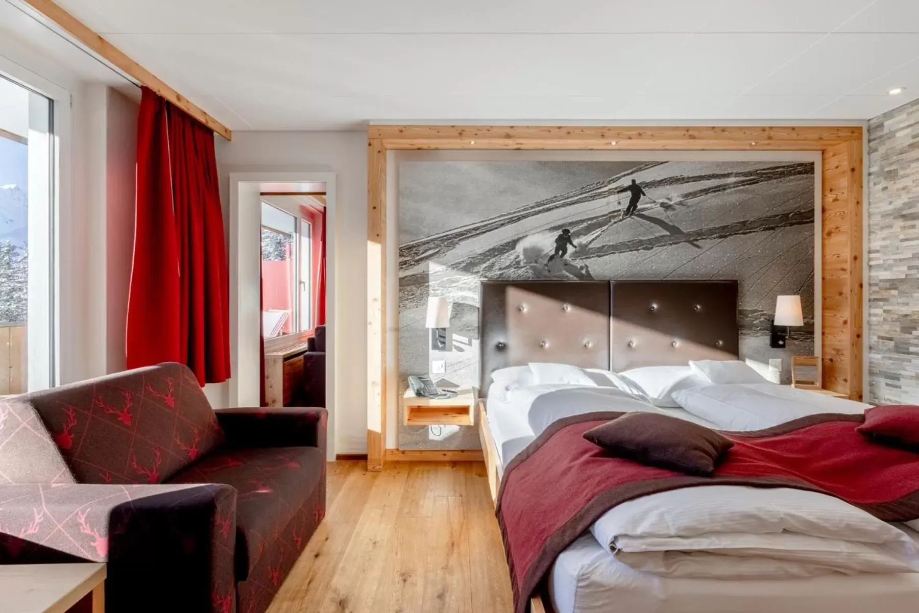 Bed in Blatter's Arosa Hotel & Bella Vista SPA