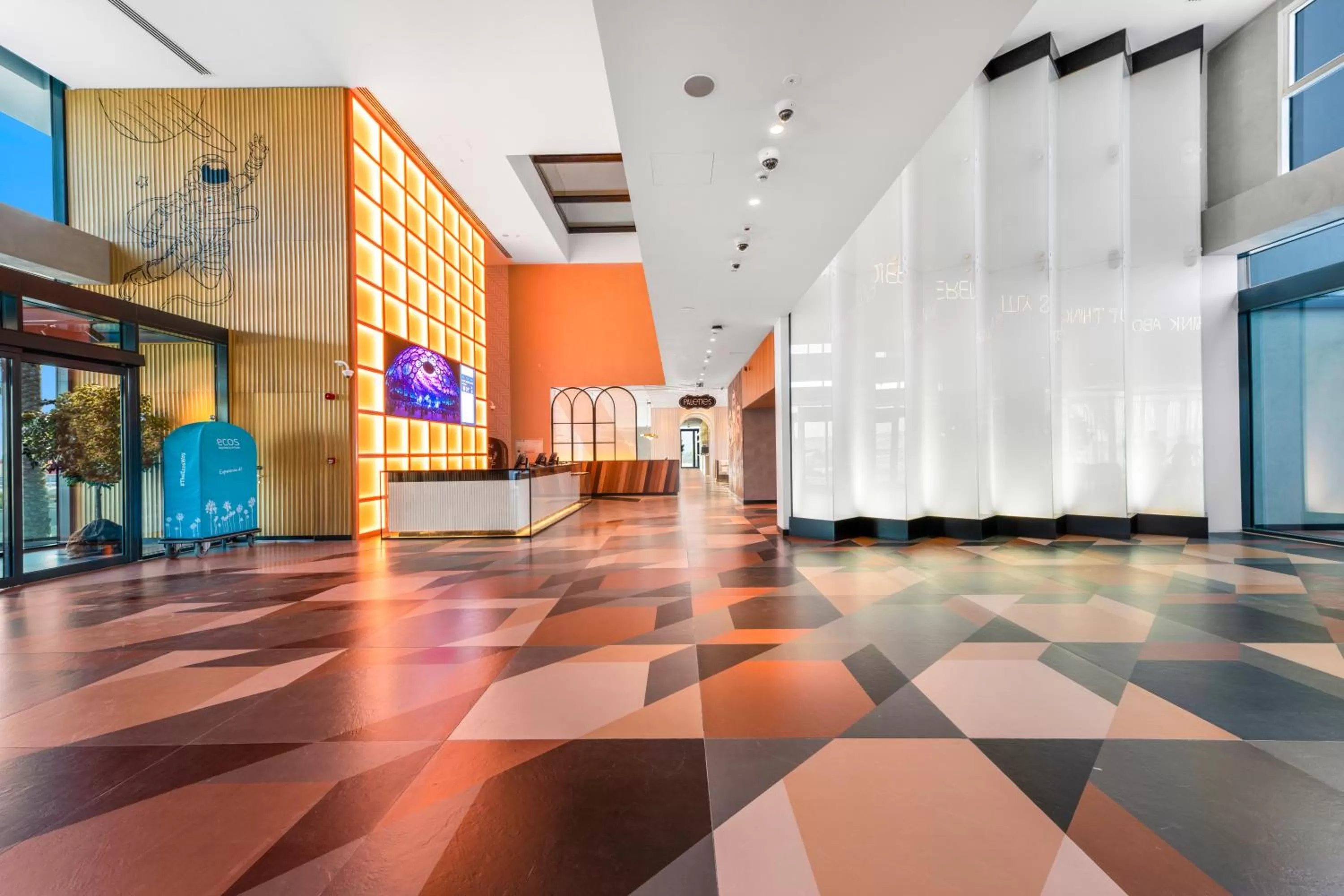 Lobby or reception in Ecos Dubai Hotel at Al Furjan