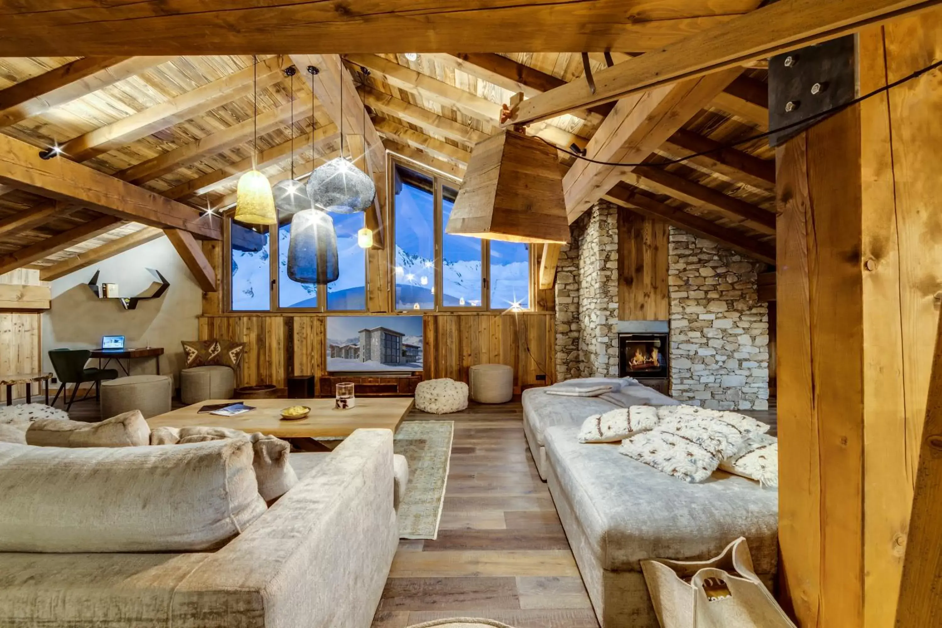 Living room, Seating Area in Le Refuge de Solaise - 2551 m Altitude