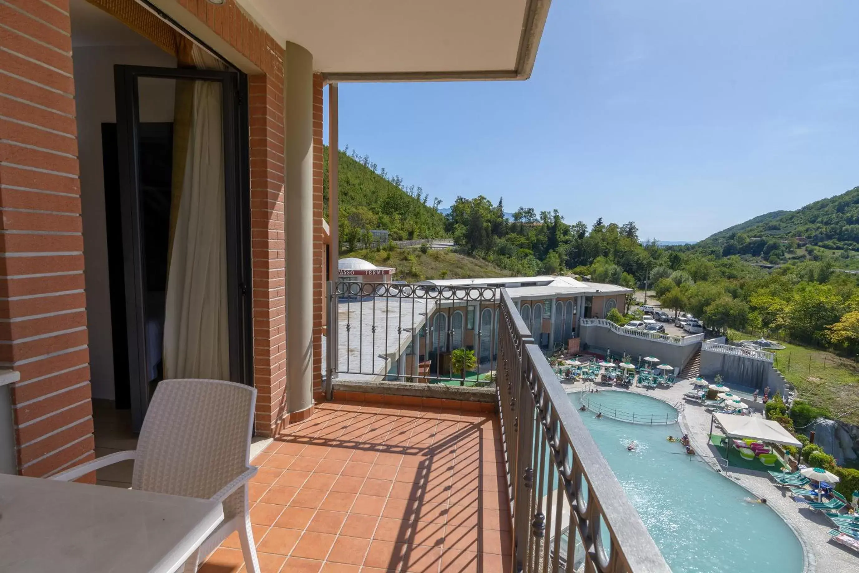 View (from property/room), Balcony/Terrace in Hotel Terme Capasso