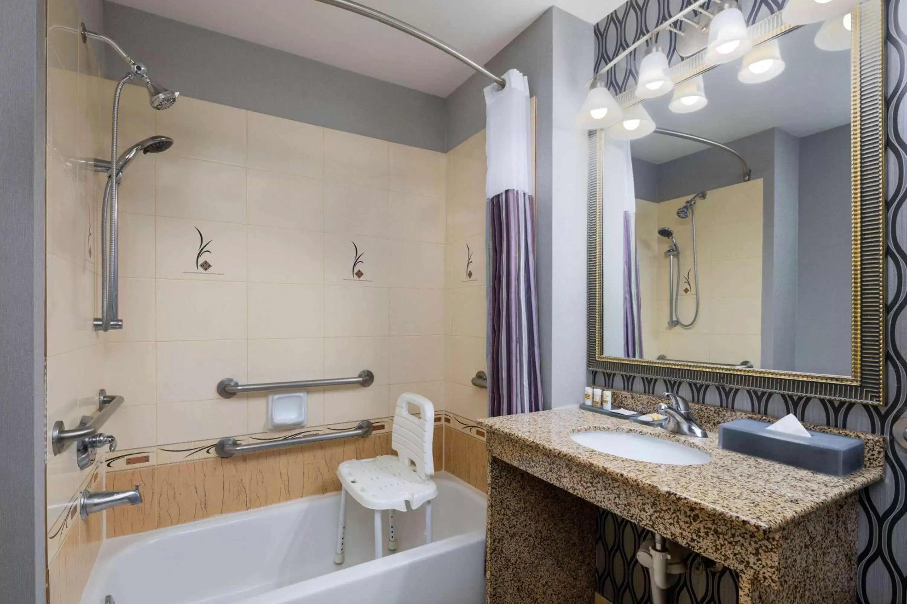 TV and multimedia, Bathroom in La Quinta by Wyndham Savannah Airport - Pooler