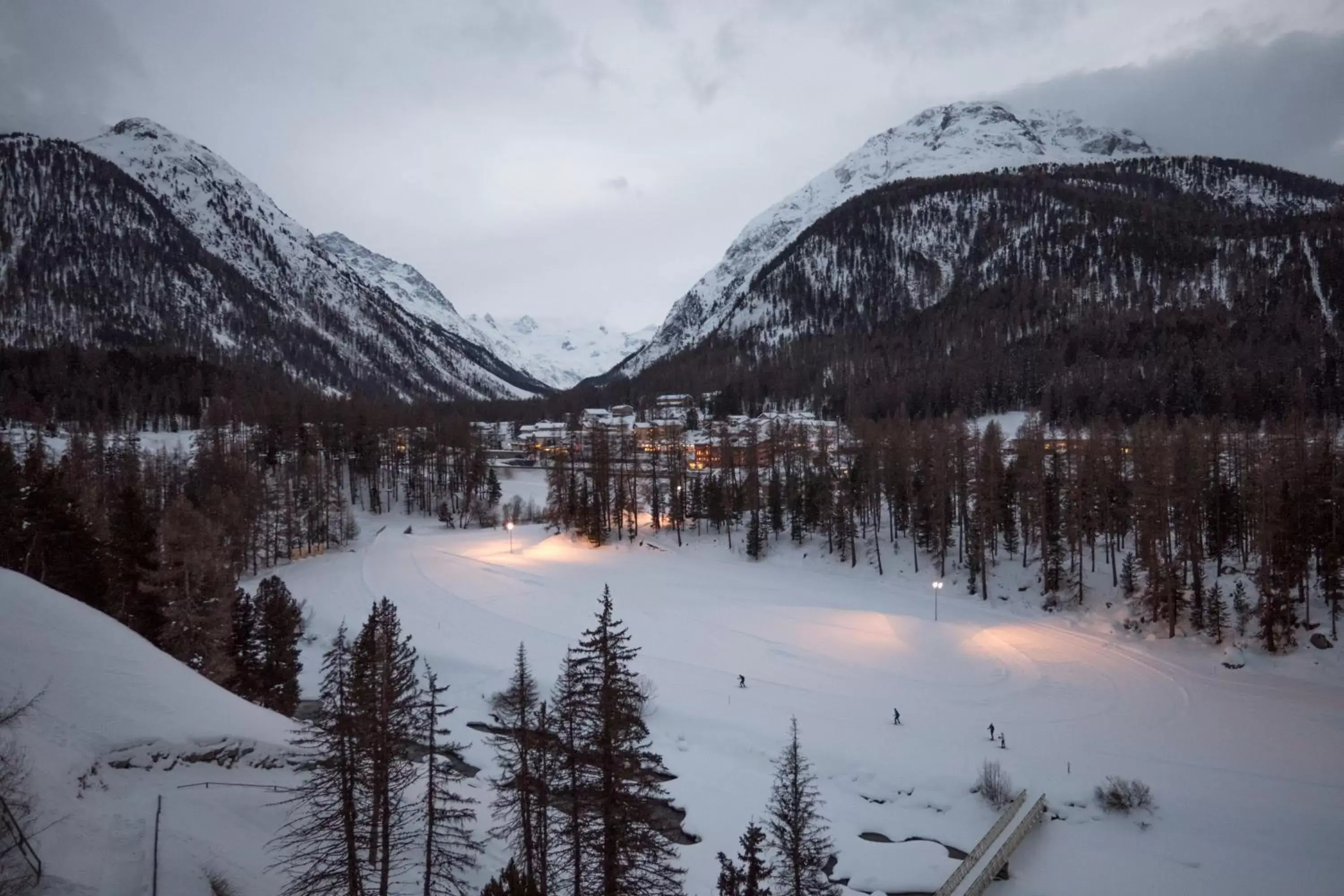 Mountain view, Winter in Schloss Hotel & Spa Pontresina