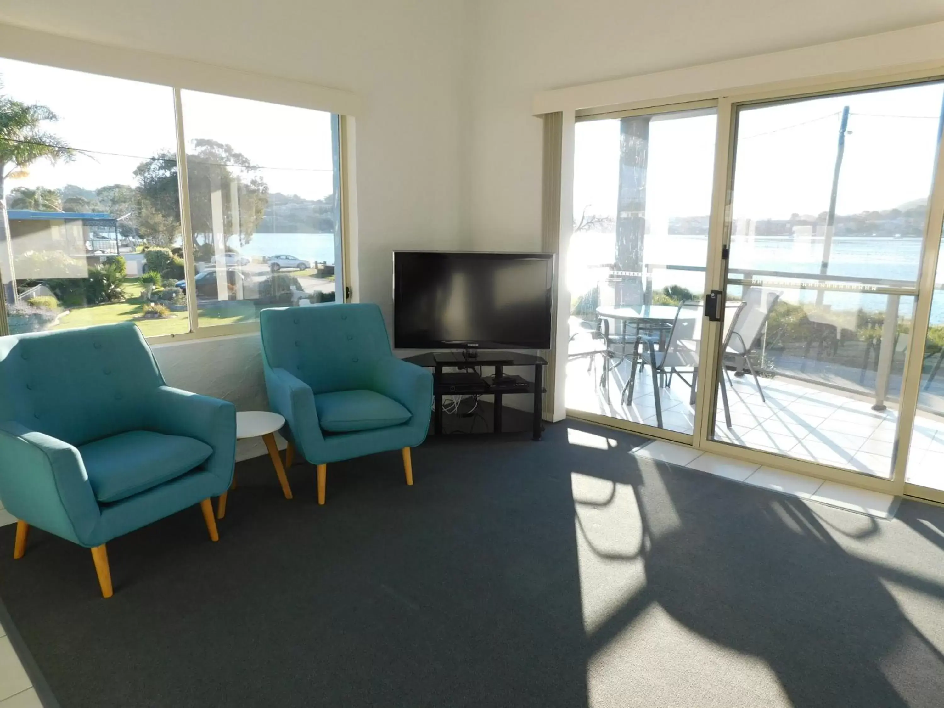 Living room, Seating Area in Merimbula Lake Apartments