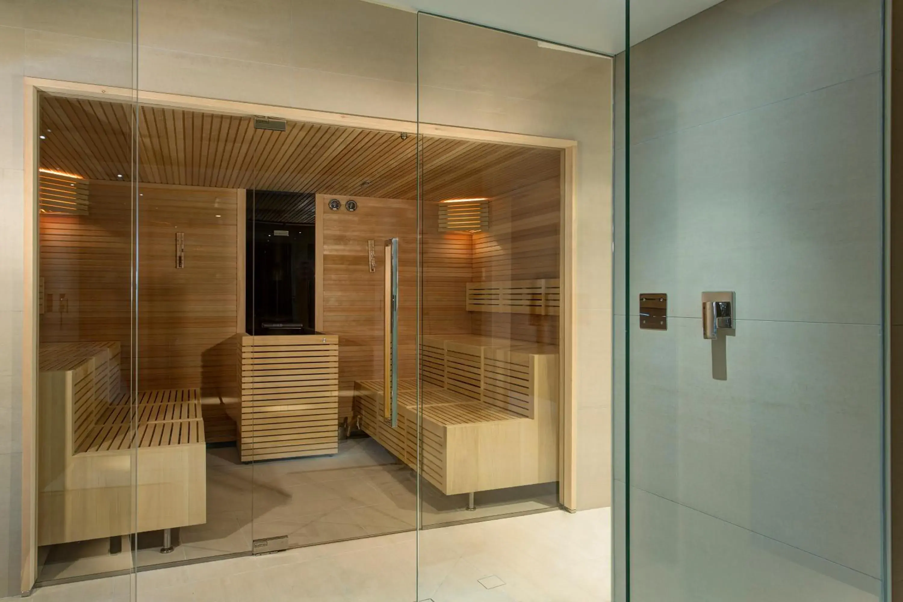Sauna, Bathroom in Almar Jesolo Resort & Spa