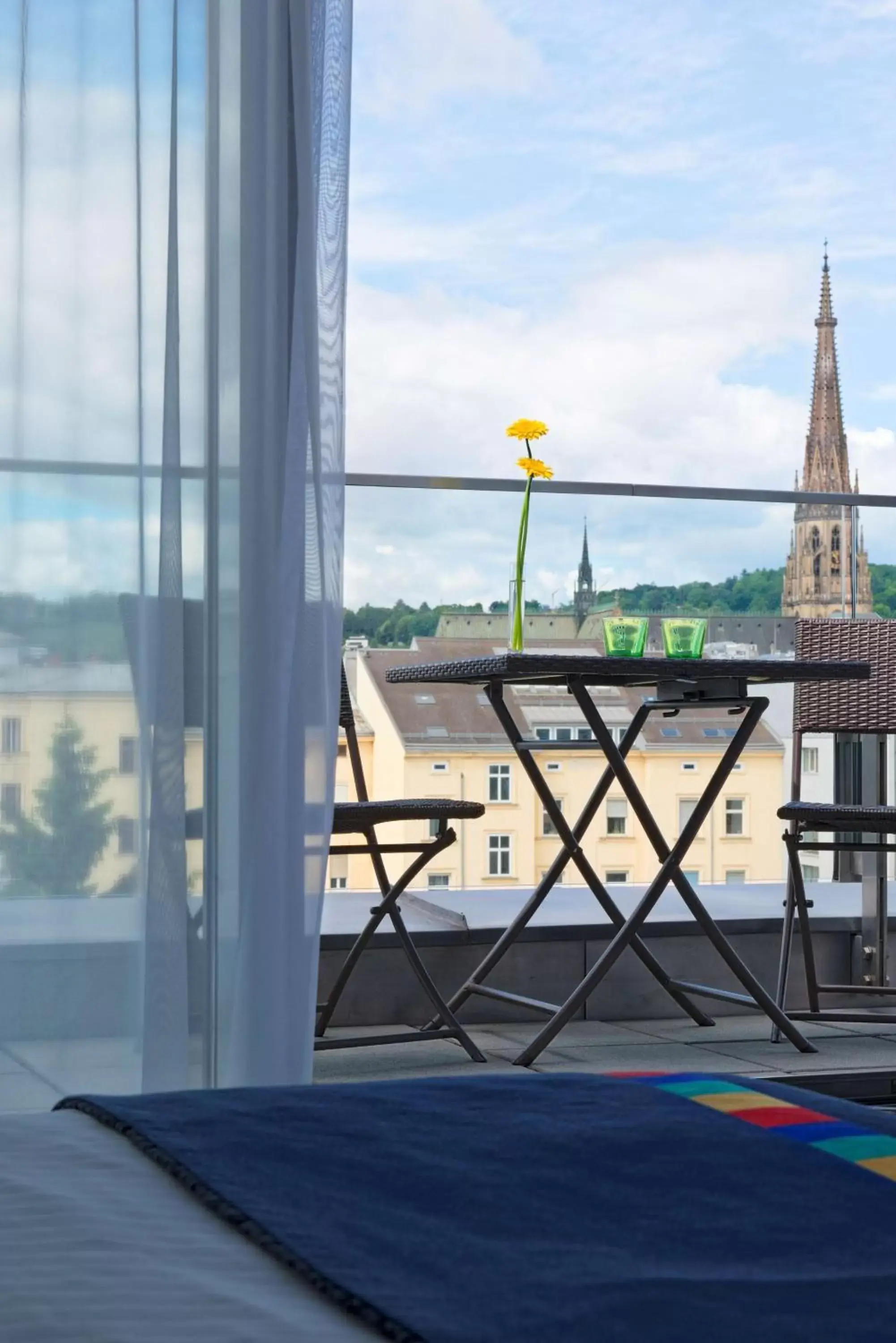 View (from property/room), Balcony/Terrace in Park Inn by Radisson Linz
