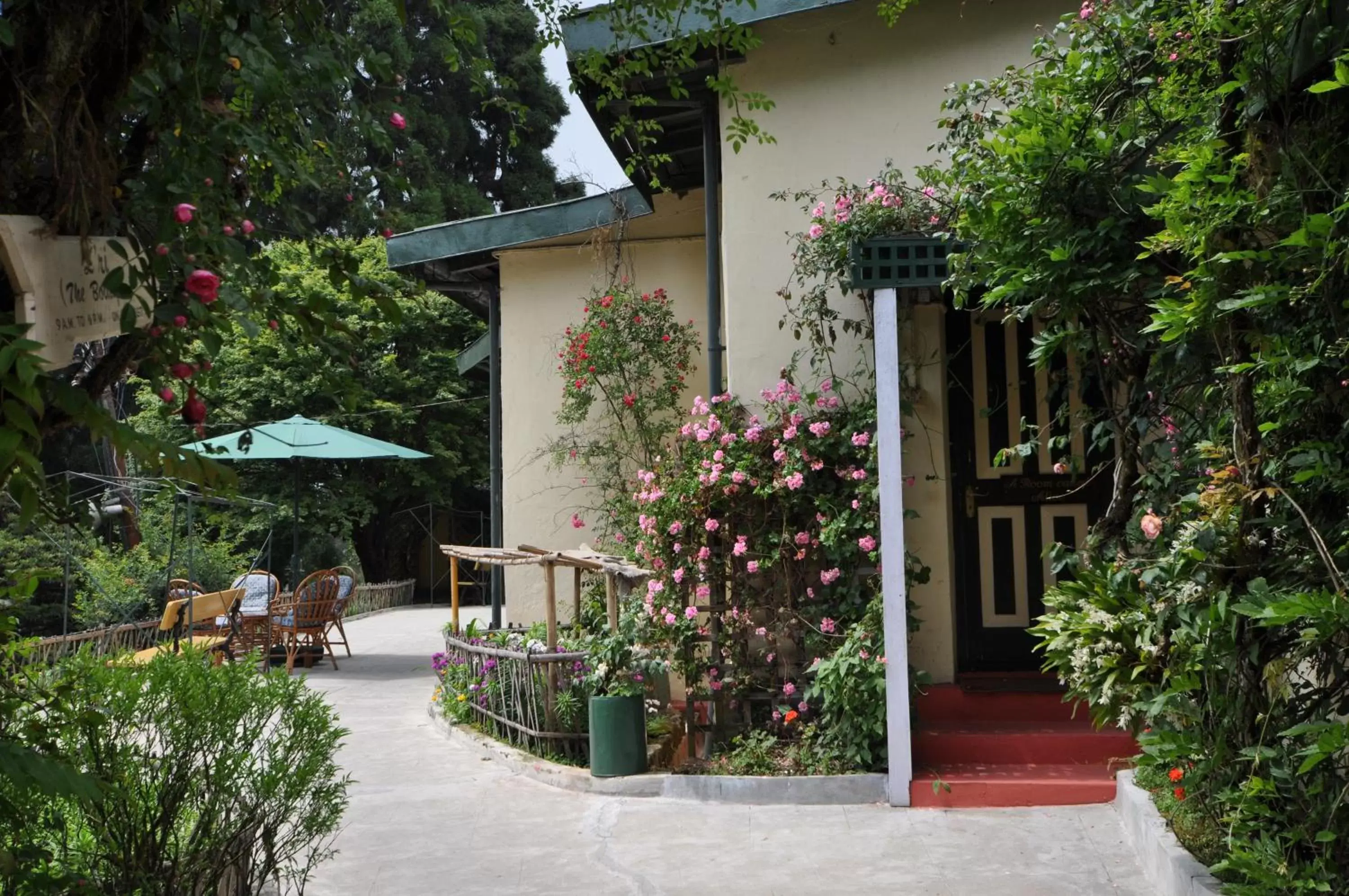 Facade/entrance in Windamere Hotel - A Colonial Heritage Facade/entrance in Windamere Hotel - A Colonial Heritage