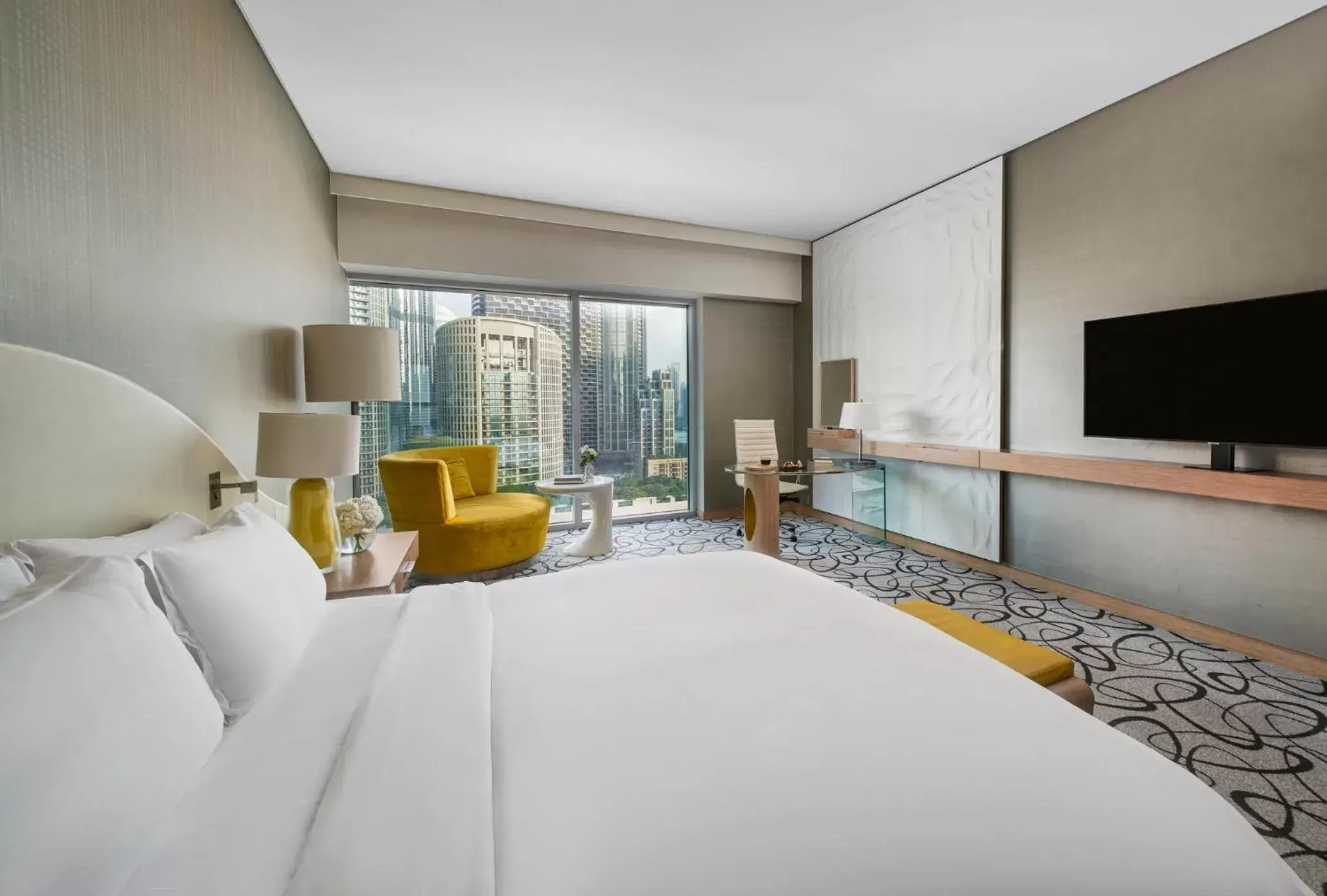 Bed in Sofitel Dubai Downtown