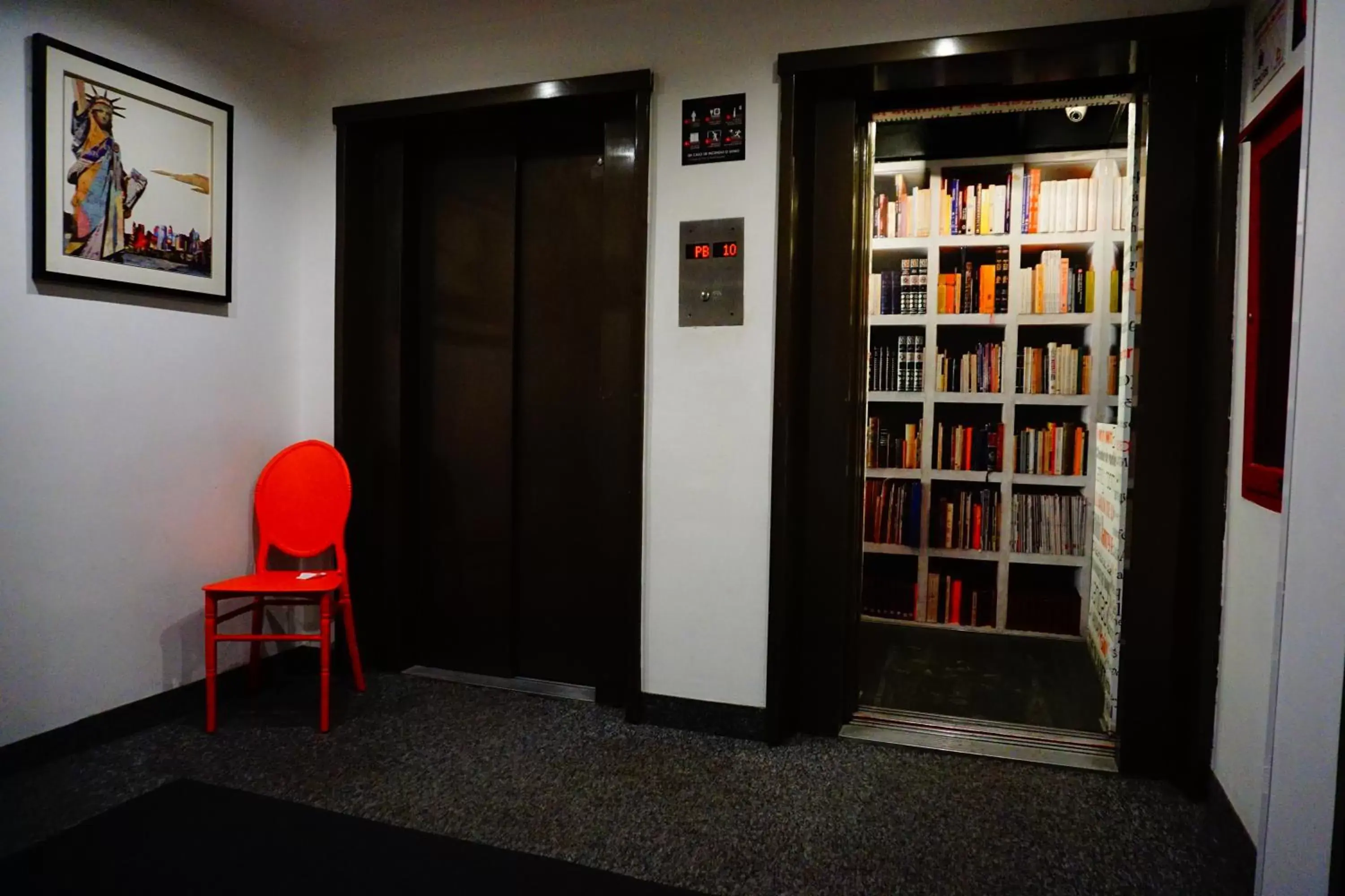 Property building, Library in Hotel Black Mexico City