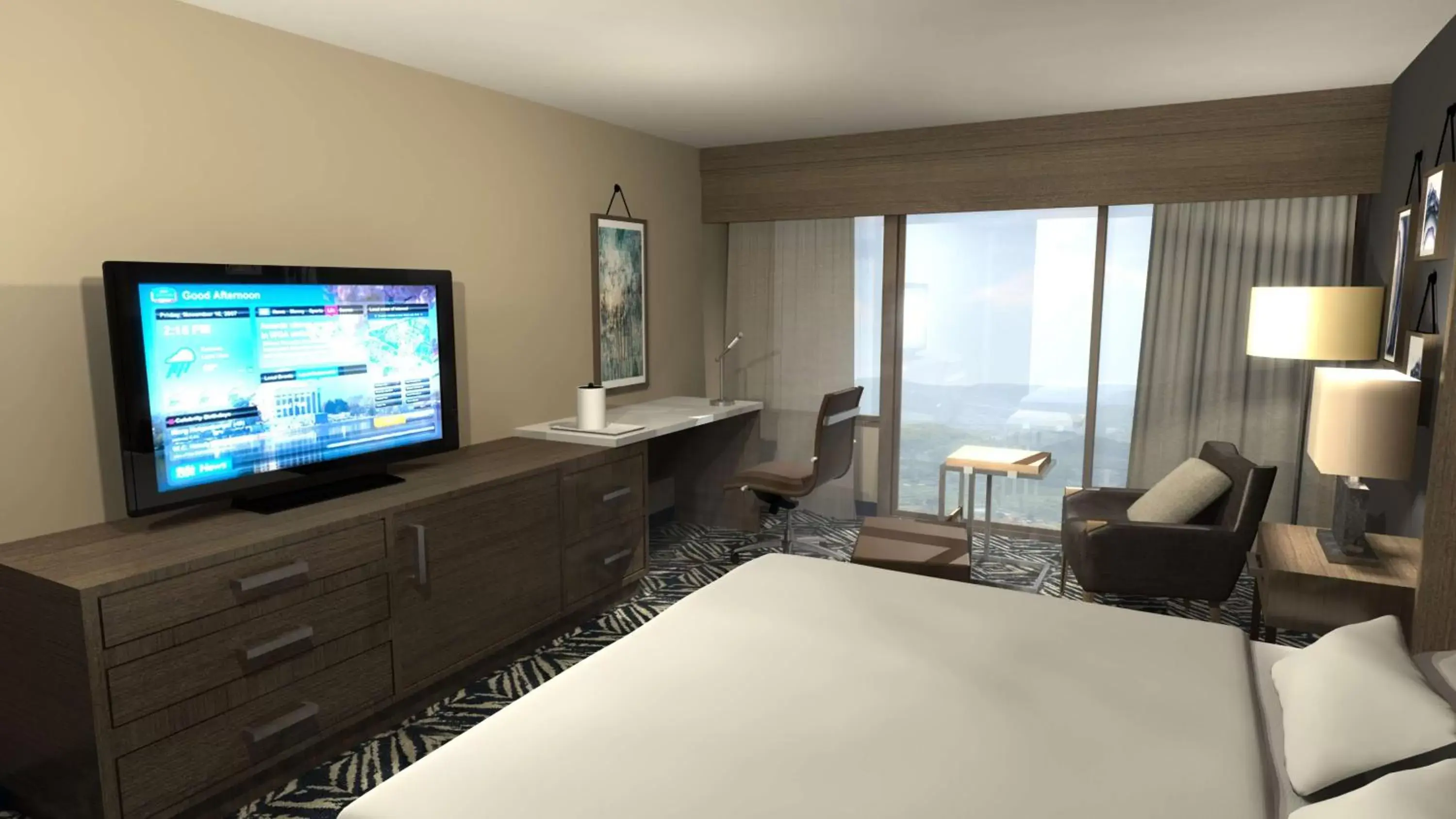 Bed, TV/Entertainment Center in Doubletree by Hilton Harrisonburg