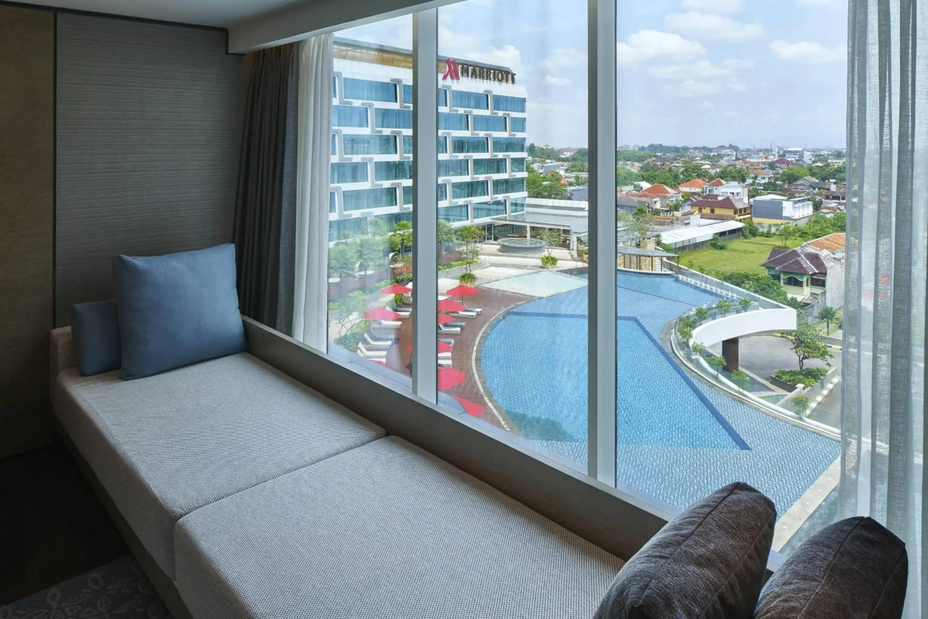 Swimming pool, Pool View in Yogyakarta Marriott Hotel