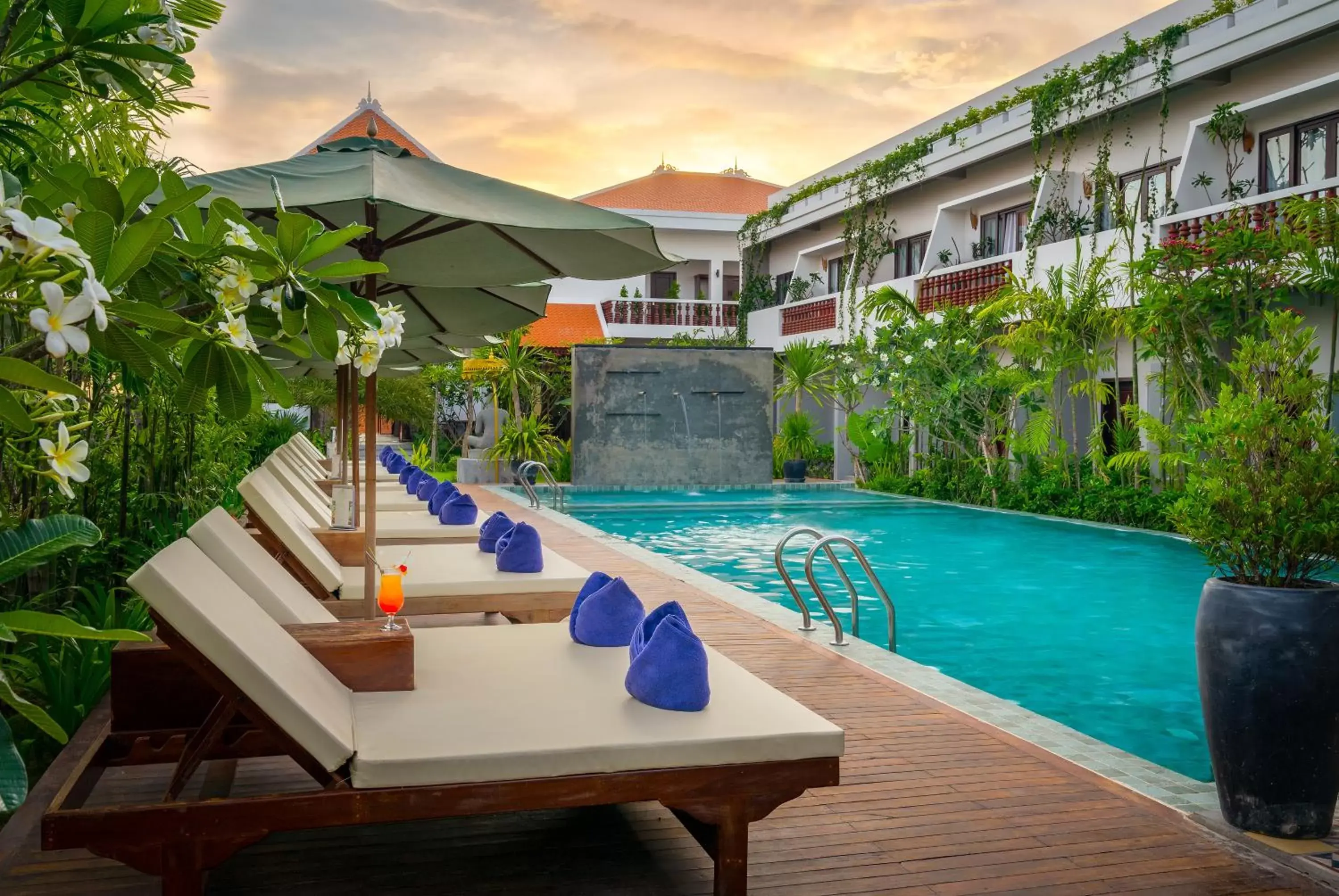 Patio, Swimming Pool in Sabara Angkor Resort & Spa