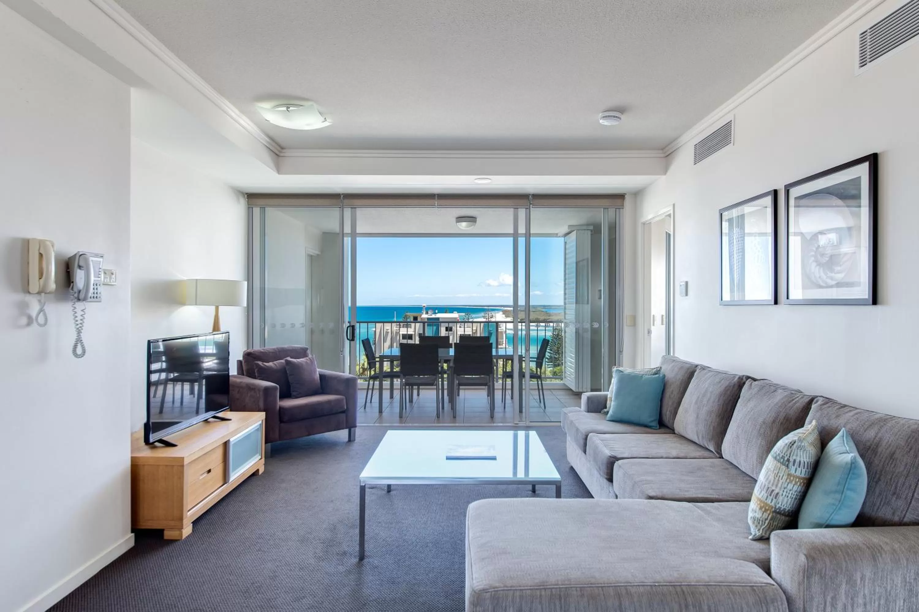 Living room in Aspect Caloundra