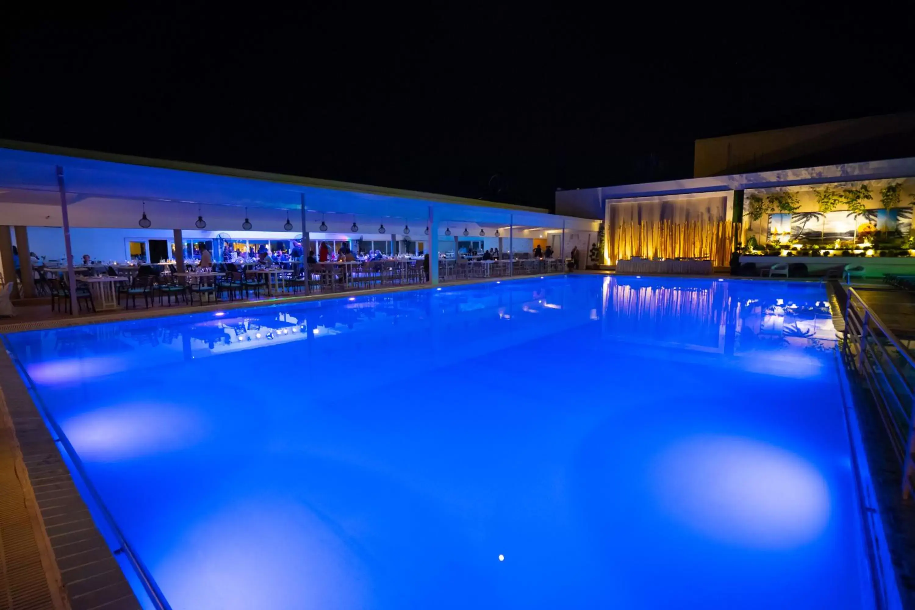 Night, Swimming Pool in Hotel Pantelidis