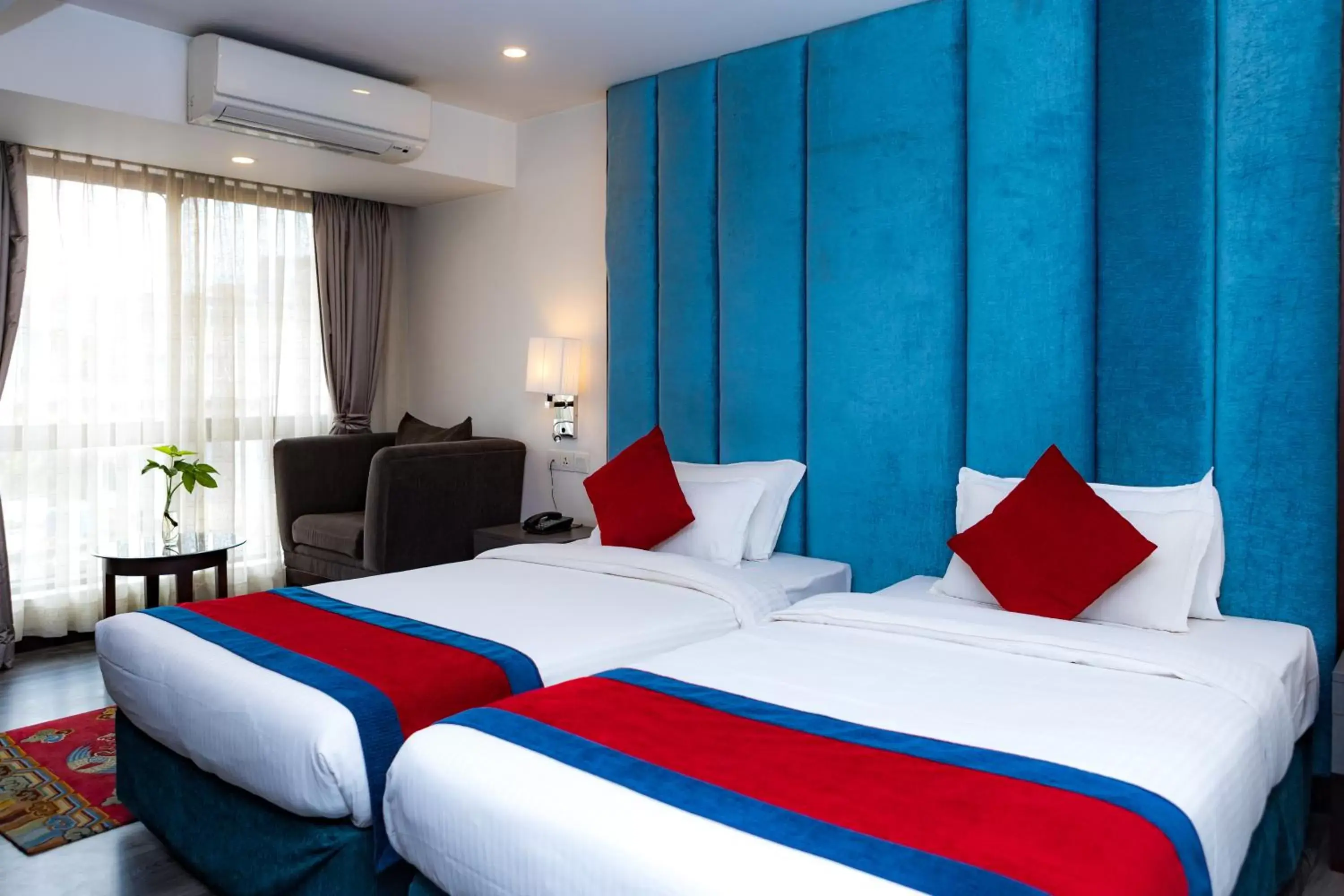 Bed in M Hotel Thamel-Kathmandu