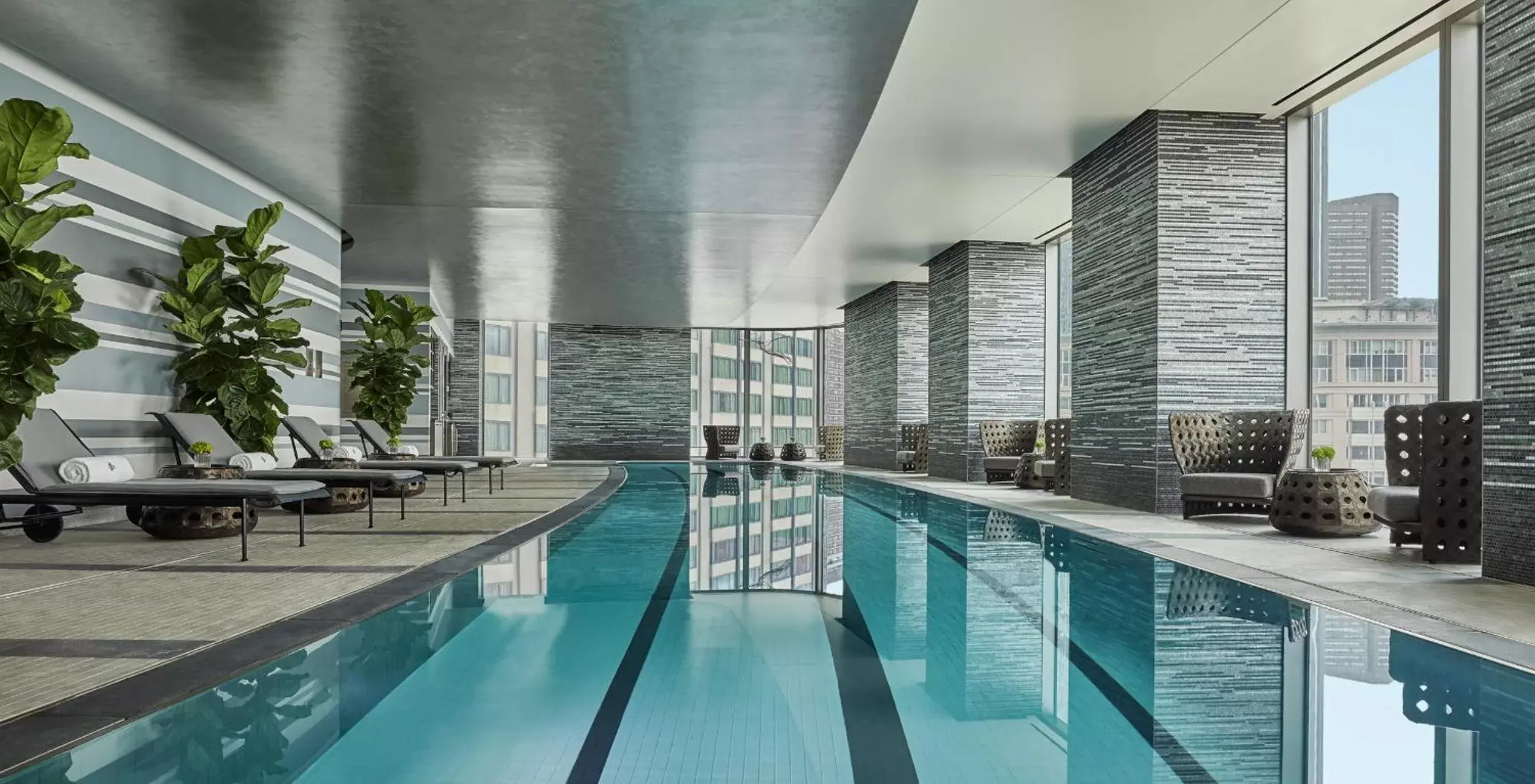 Pool view, Swimming Pool in Four Seasons Hotel One Dalton Street, Boston