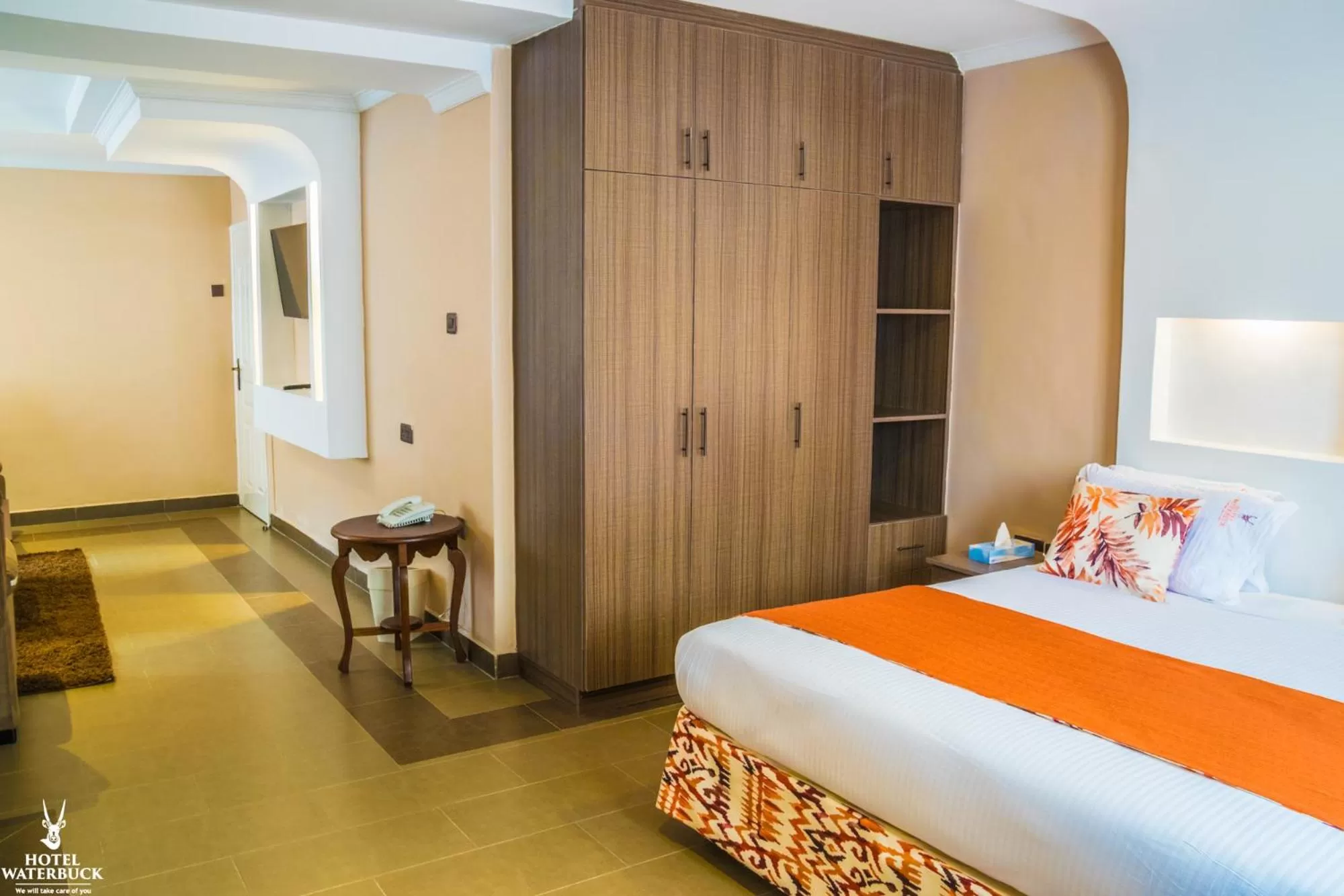 Bed in Hotel Waterbuck