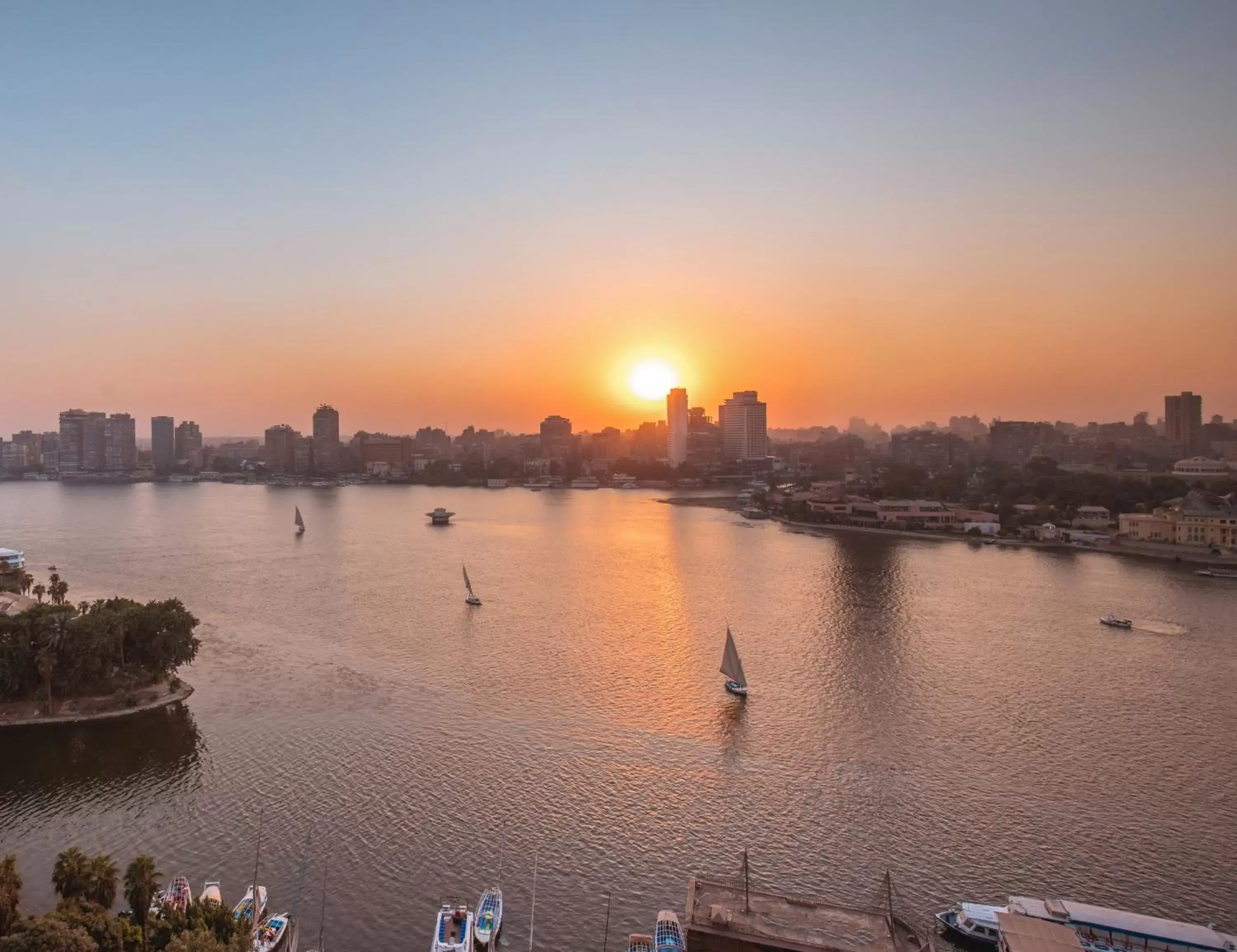 River view in Four Seasons Hotel Cairo at Nile Plaza