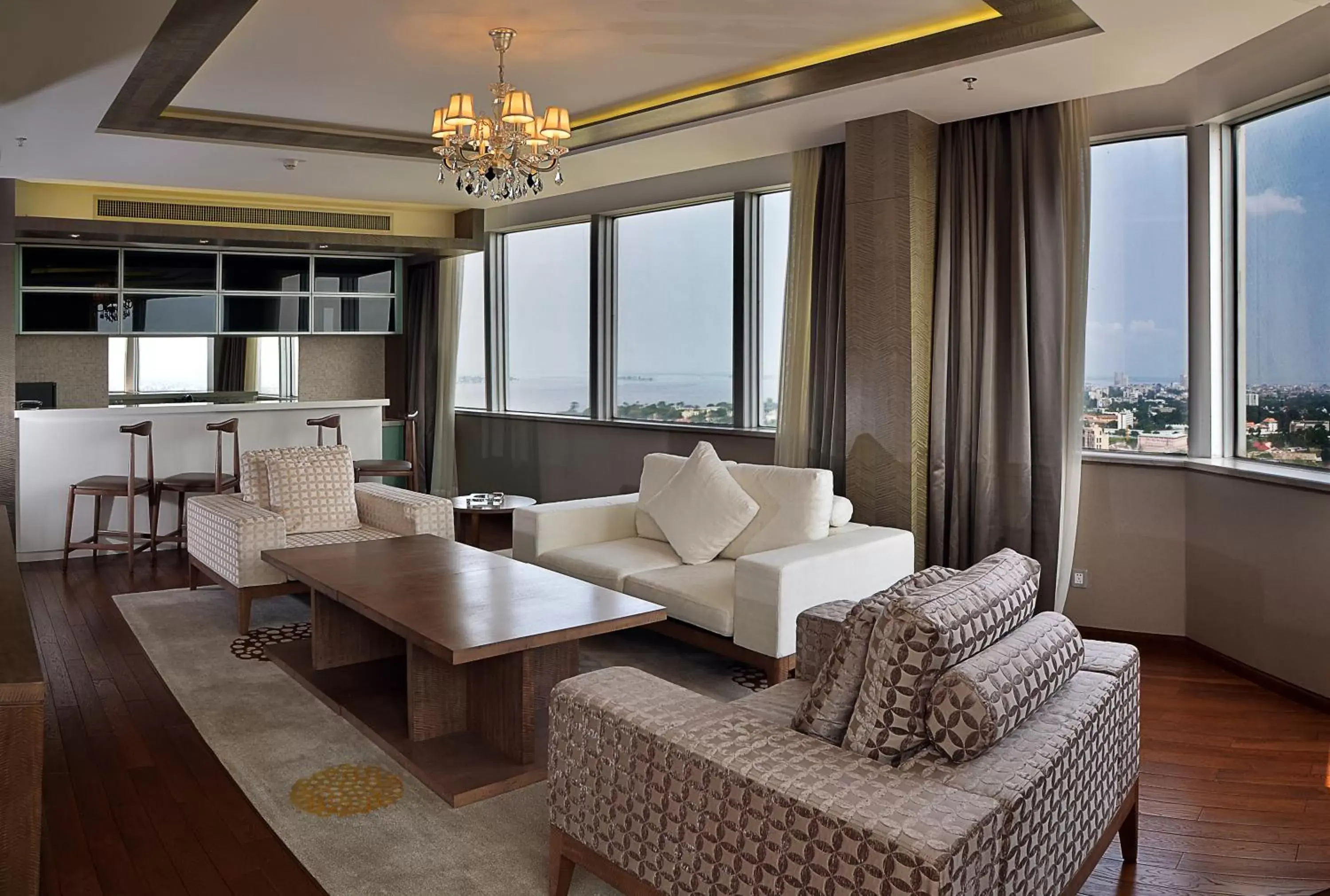 Living room, Lounge/Bar in Fleuve Congo Hotel By Blazon Hotels