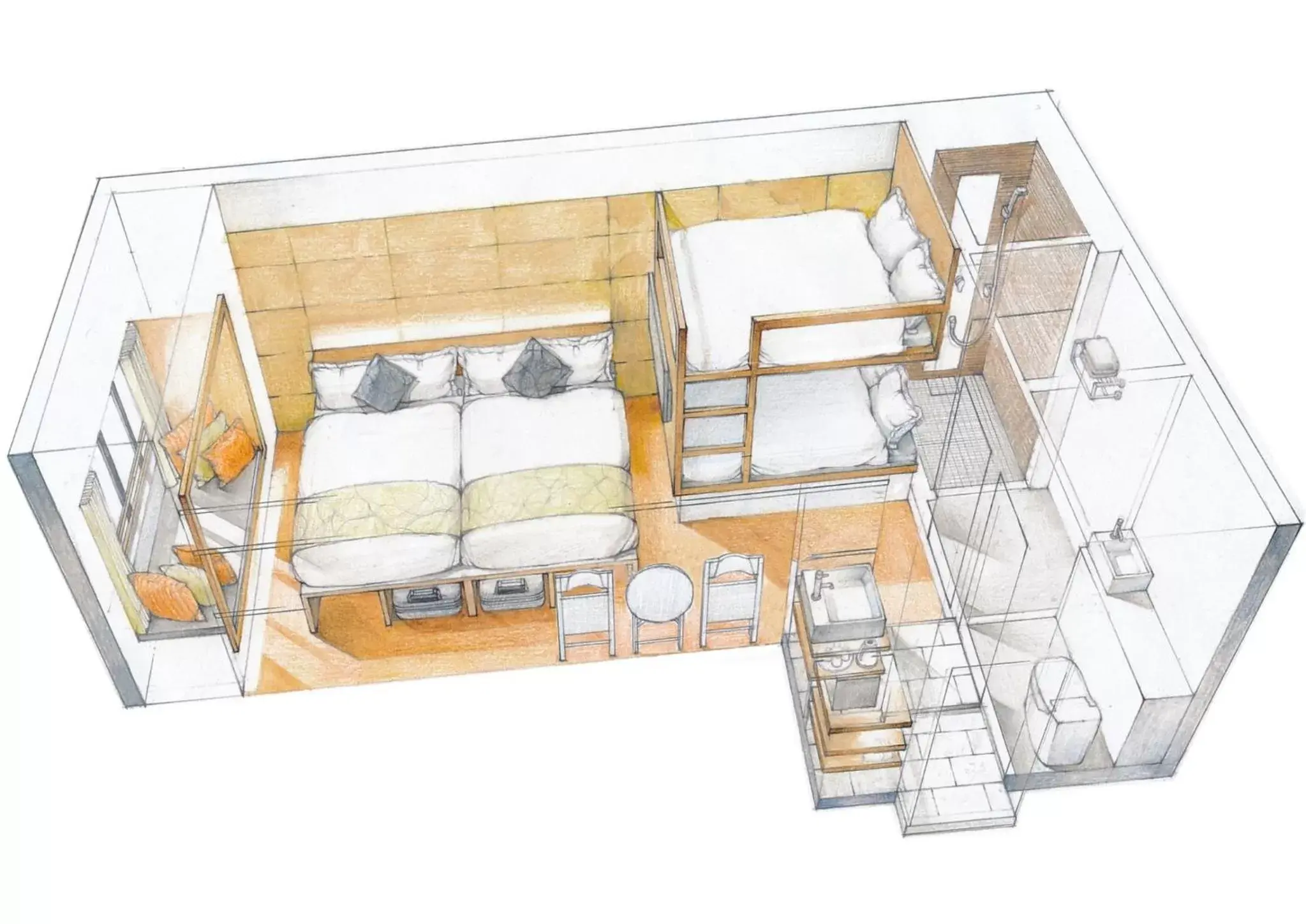 Deluxe Family Room - High Floor in Sakura Cross Hotel Ueno Okachimachi Deluxe Family Room - High Floor in Sakura Cross Hotel Ueno Okachimachi