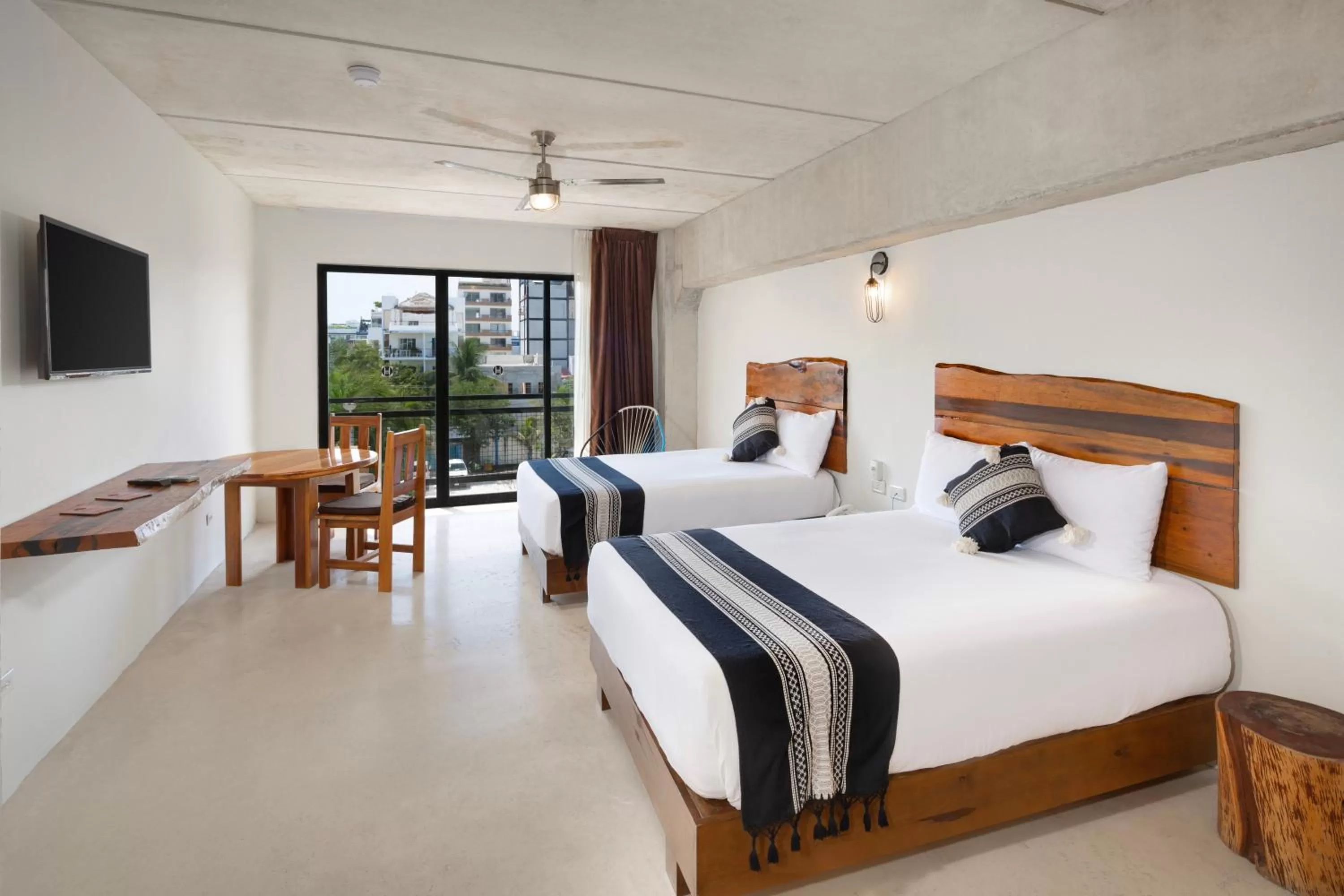 Decorative detail, Bed in Hotel 52 Playa del Carmen