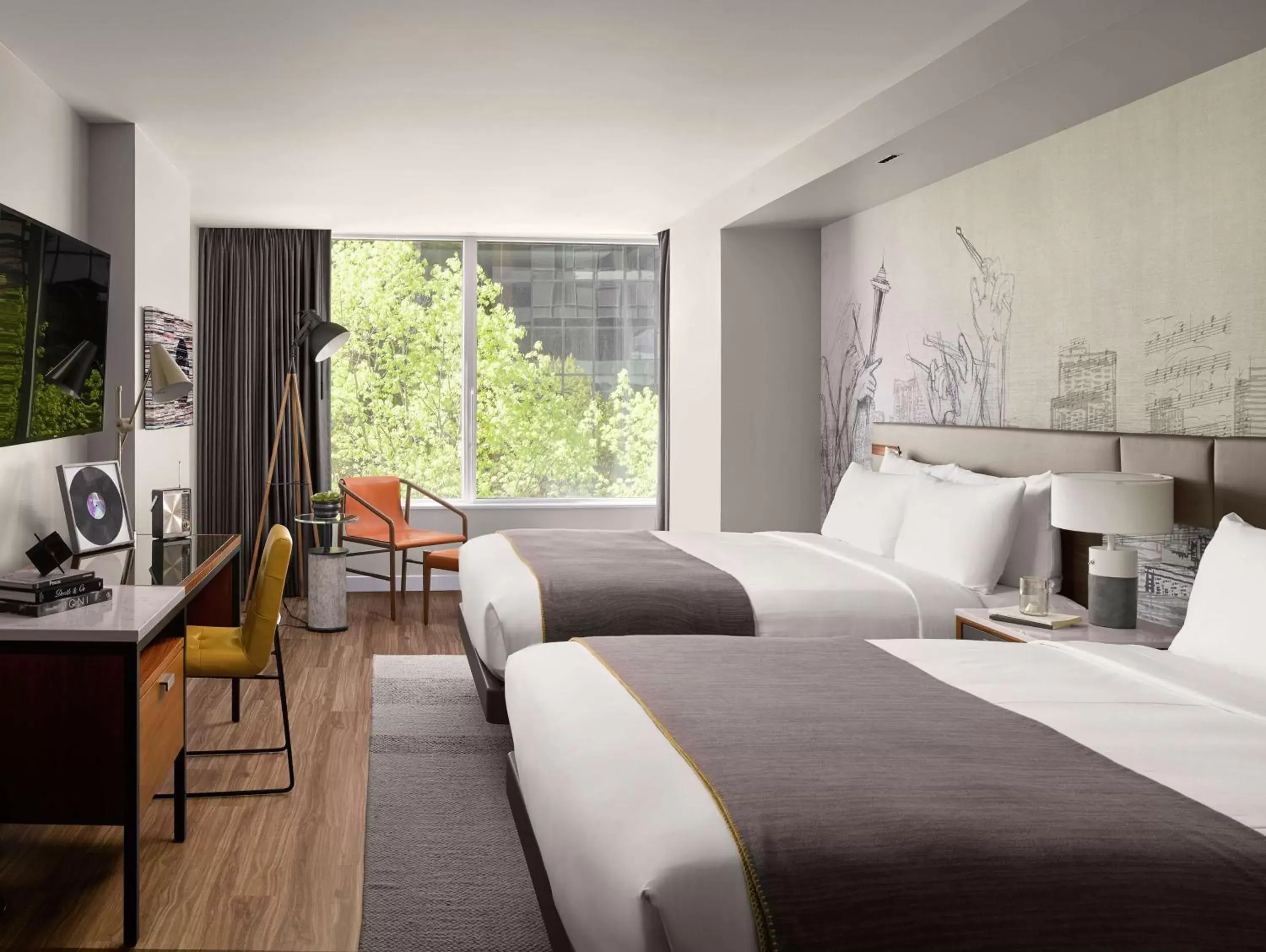 Bed in The Sound Hotel Seattle Belltown, Tapestry Collection Bed in The Sound Hotel Seattle Belltown, Tapestry Collection