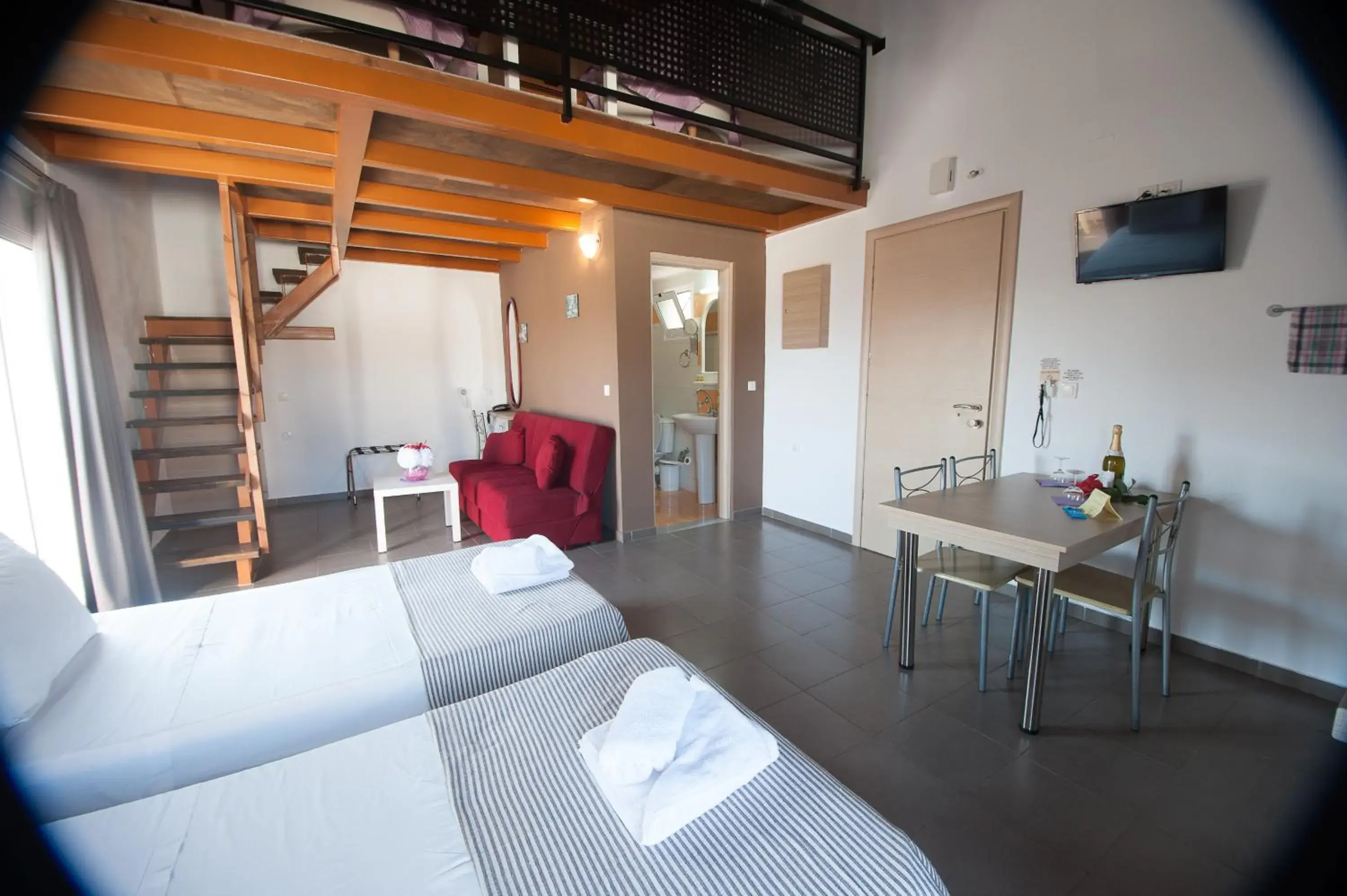 Seating area in Elounda Sunrise Apartments