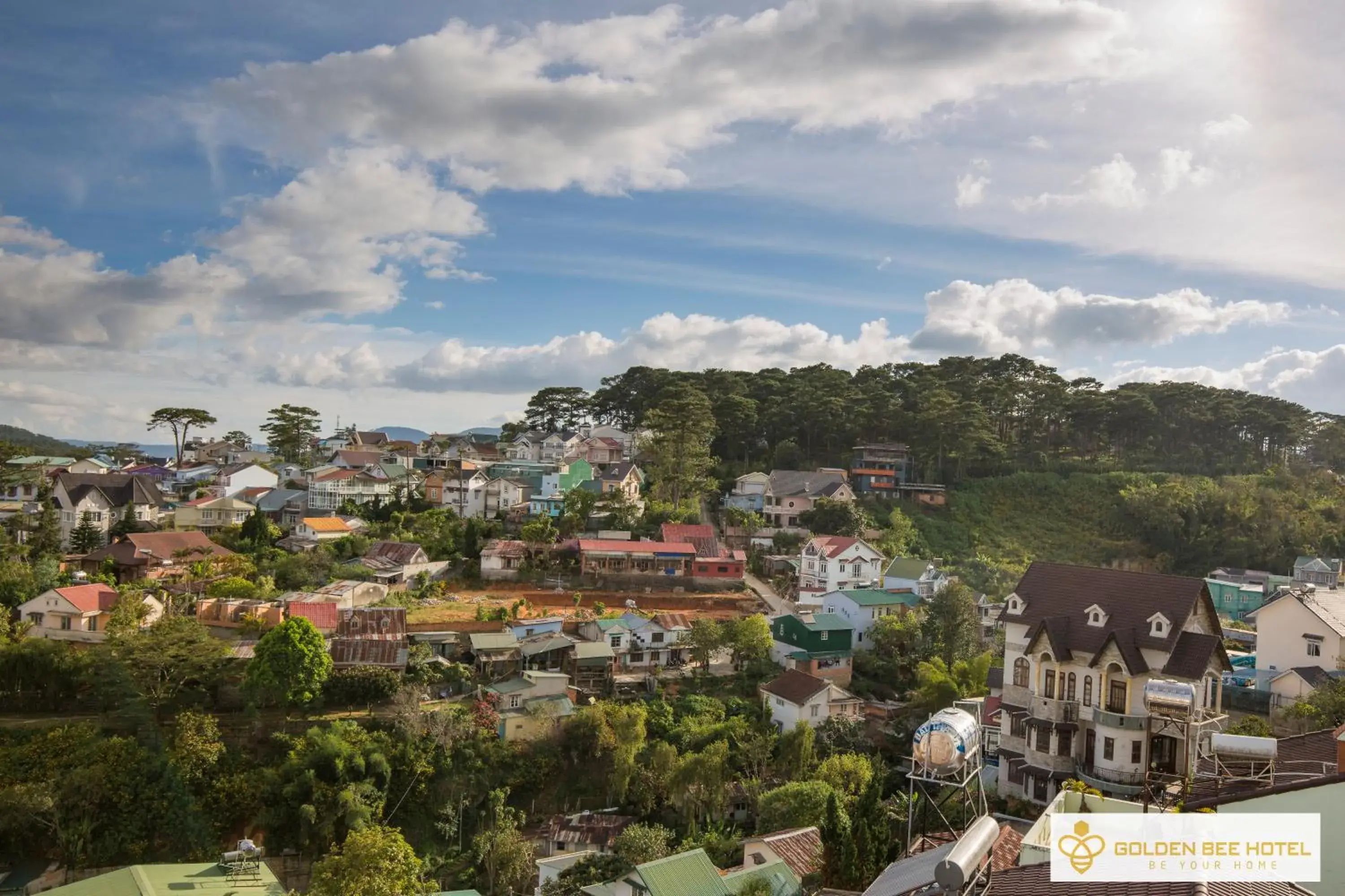 Bird's eye view, Bird's-eye View in Golden Bee Hotel