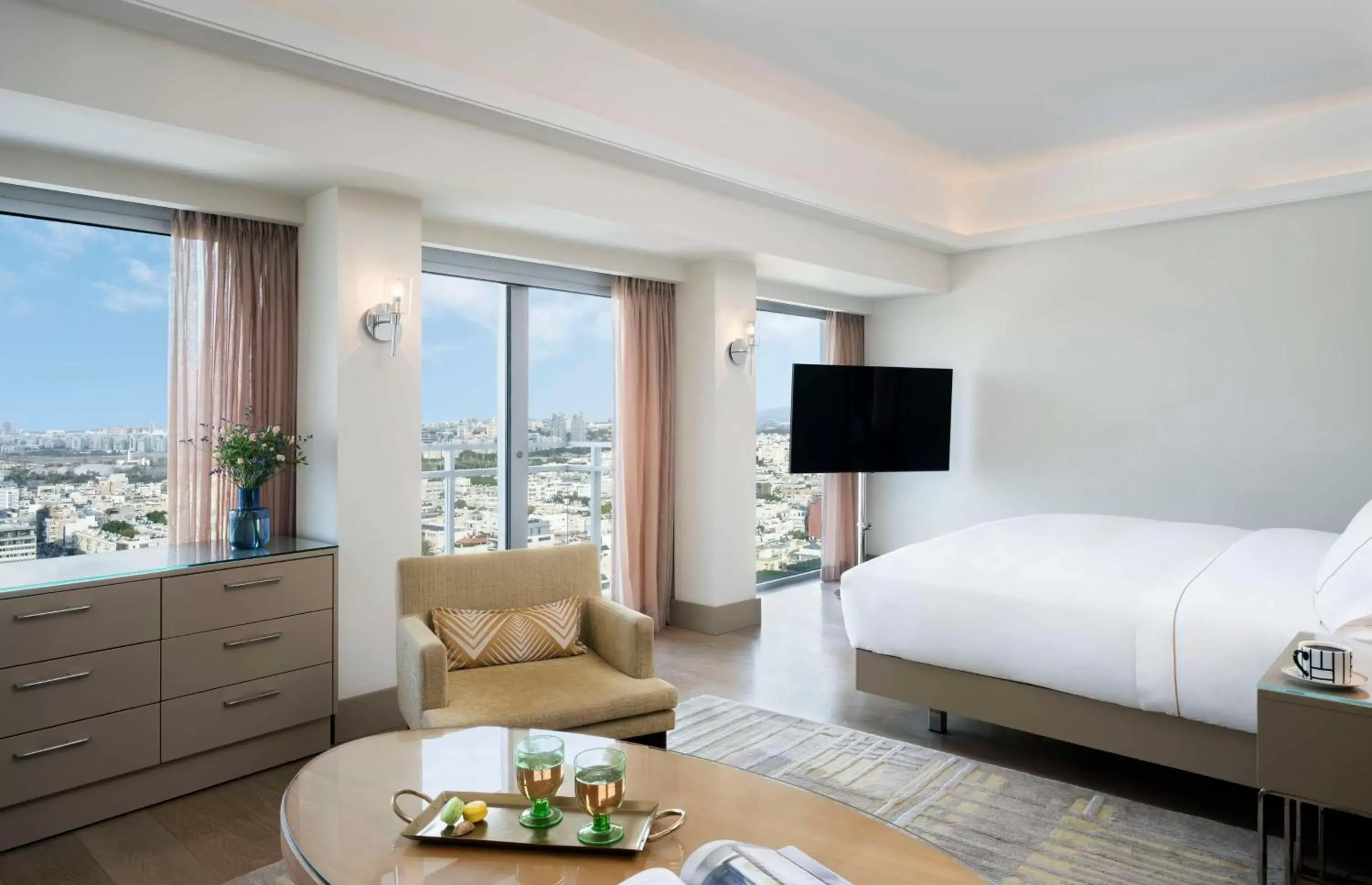 Bed in The Vista At Hilton Tel Aviv