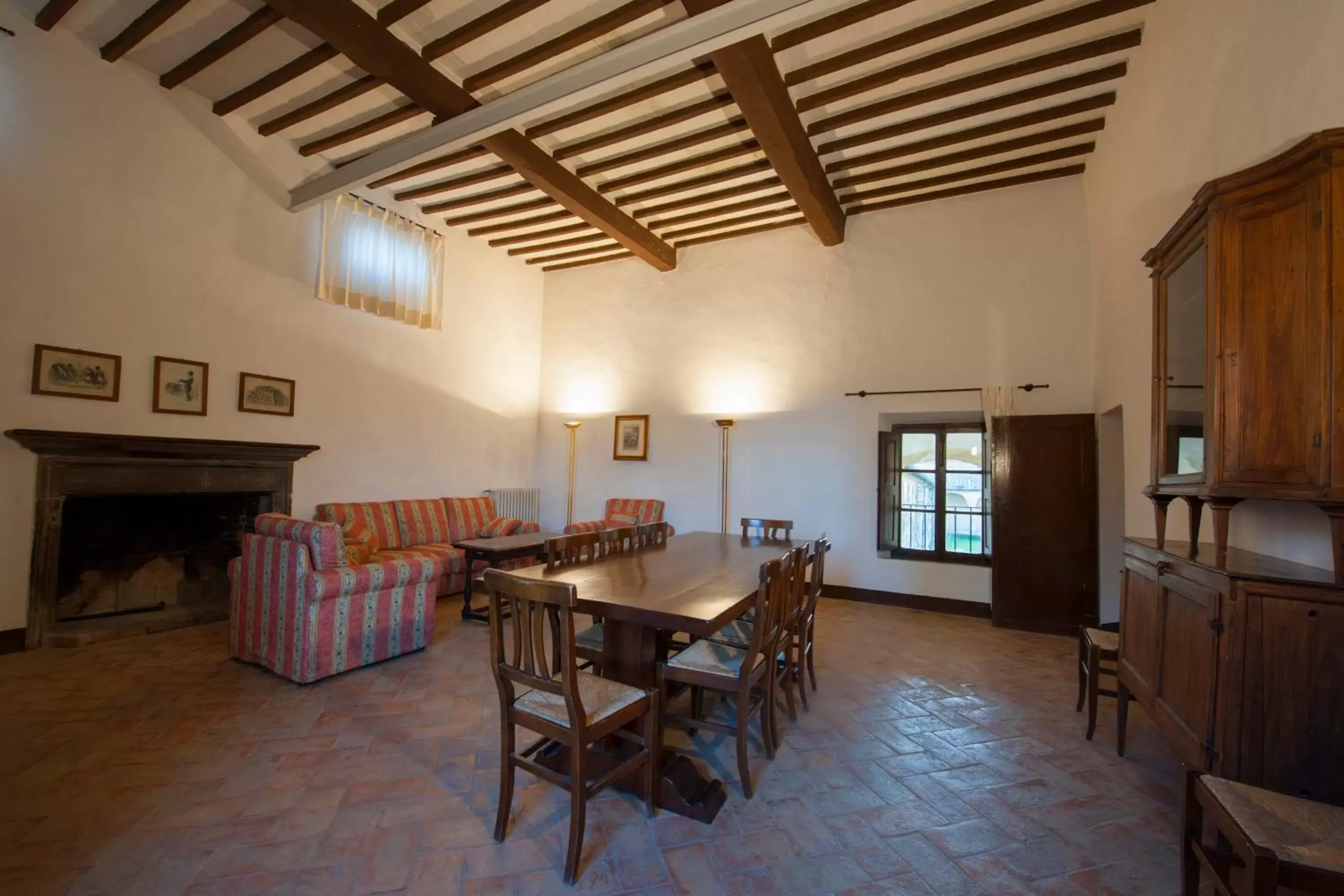 Living room, Dining Area in Certosa di Pontignano Residenza d'Epoca