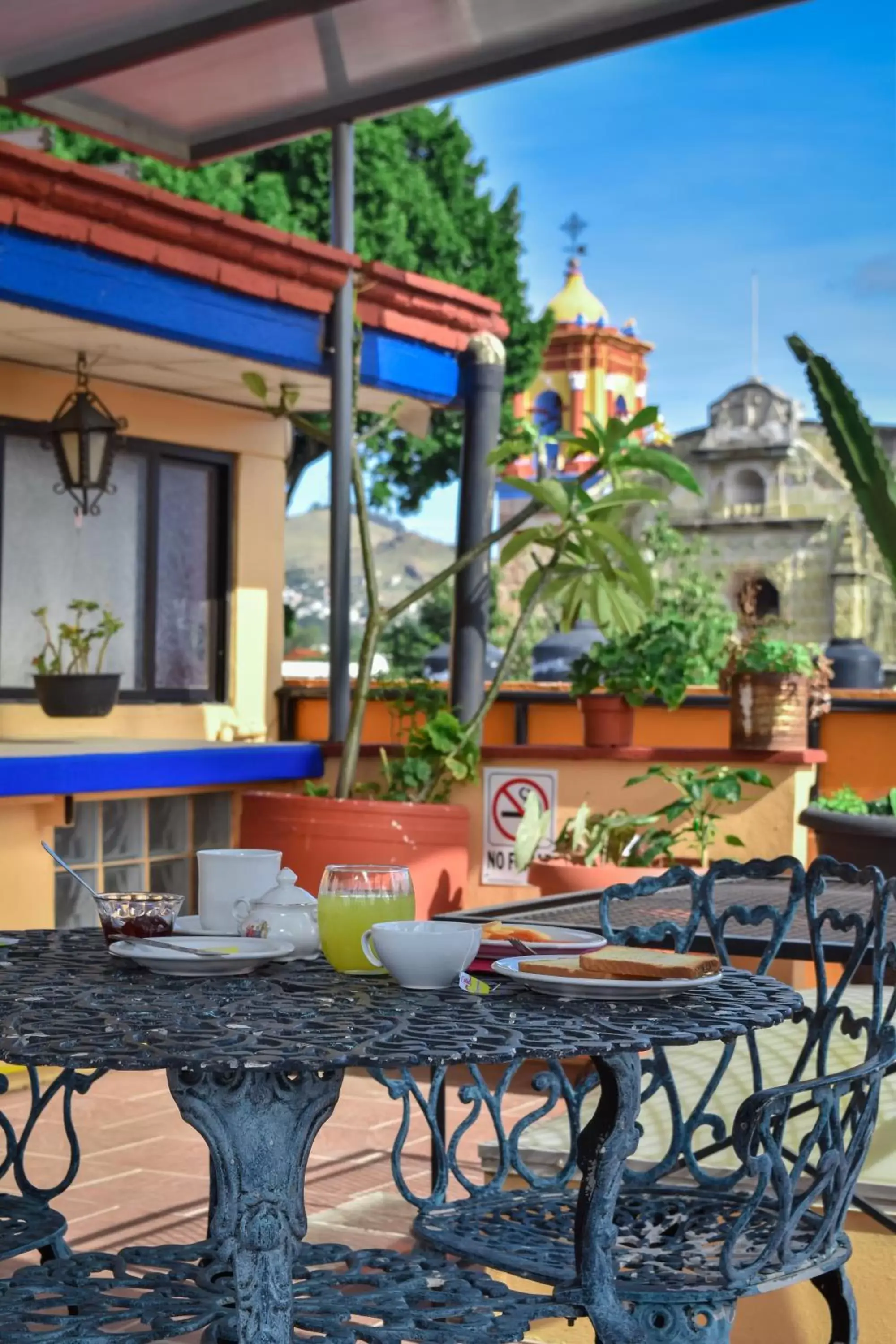 Balcony/Terrace in Hotel Cazomalli Oaxaca