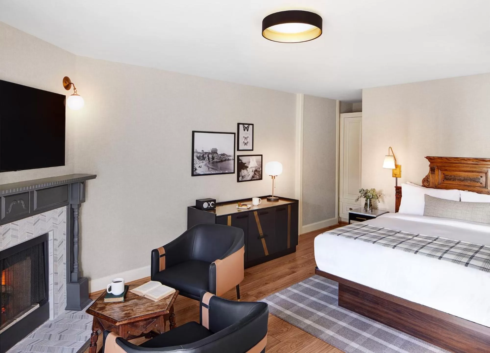 Bed in Gosby House Inn, A Four Sisters Inn