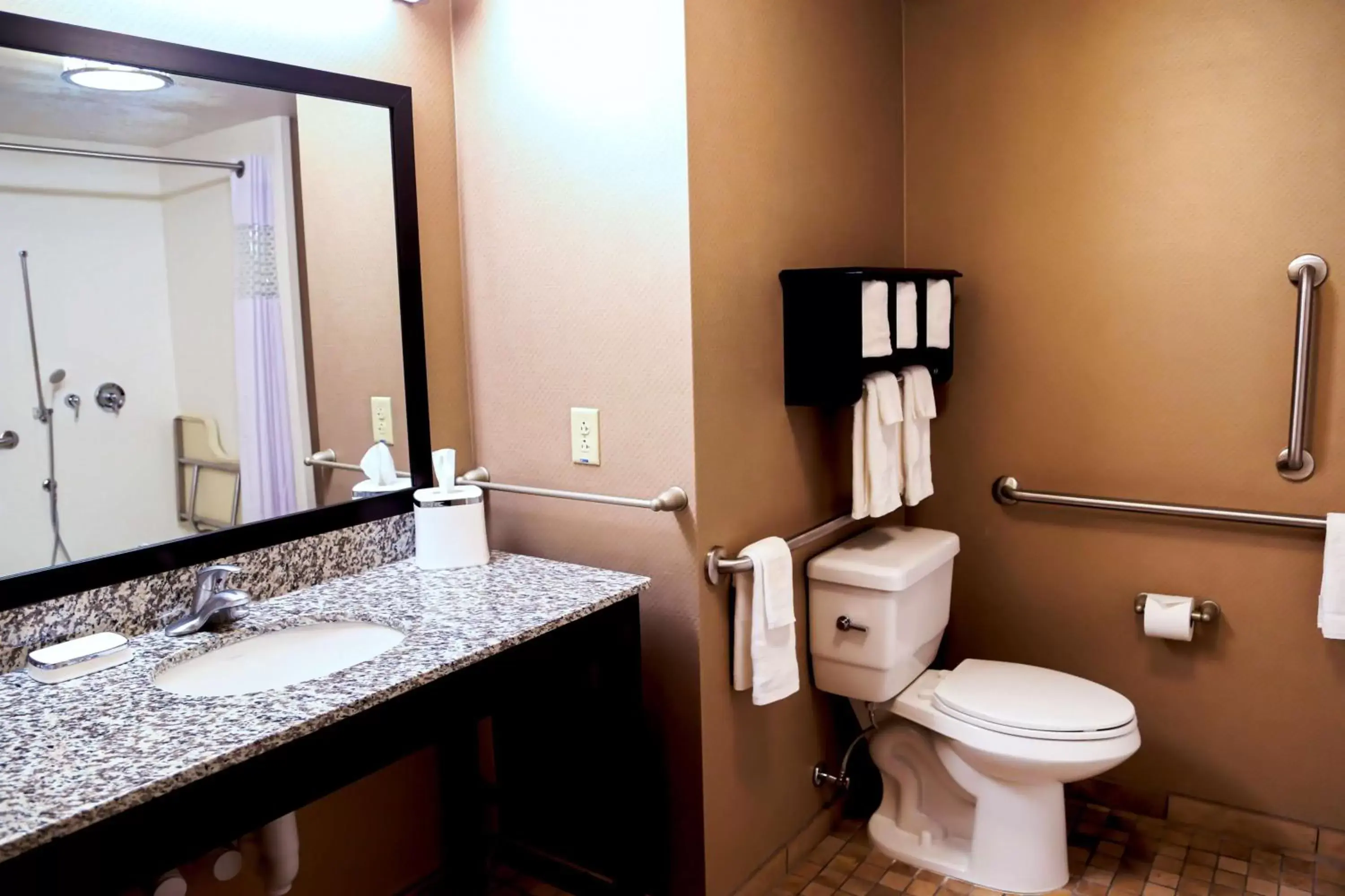 Bathroom in Hampton Inn Lewiston-Auburn