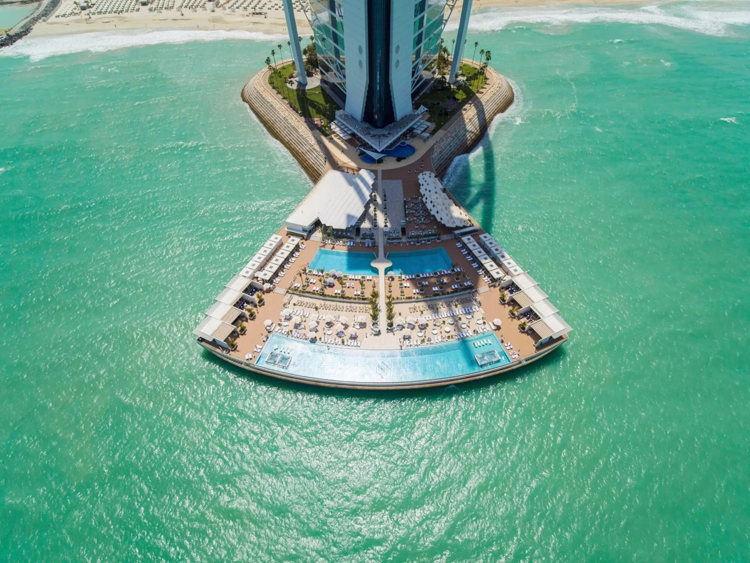 Bird's eye view in Jumeirah Burj Al Arab Dubai
