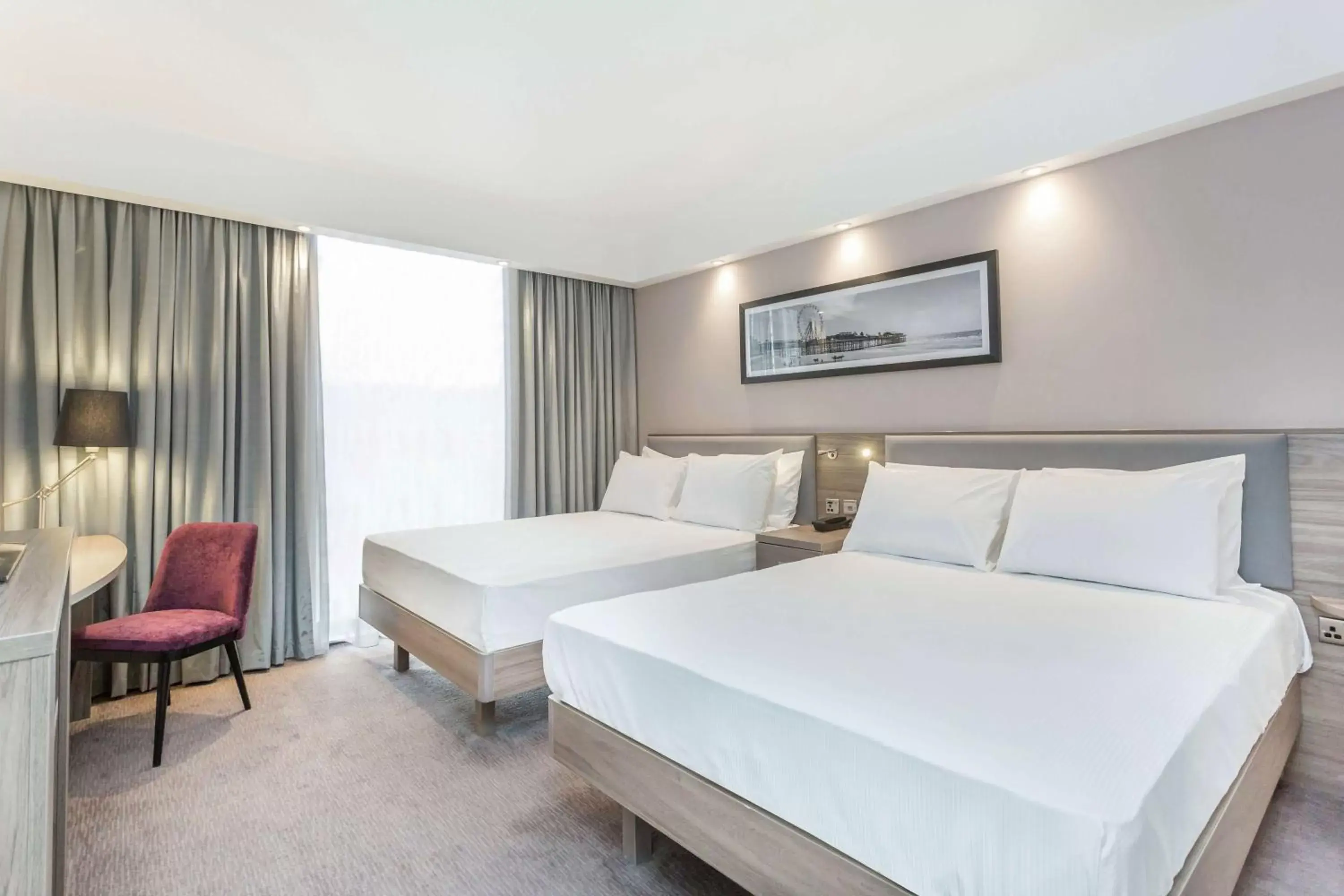 Bedroom, Bed in Hampton By Hilton Blackpool